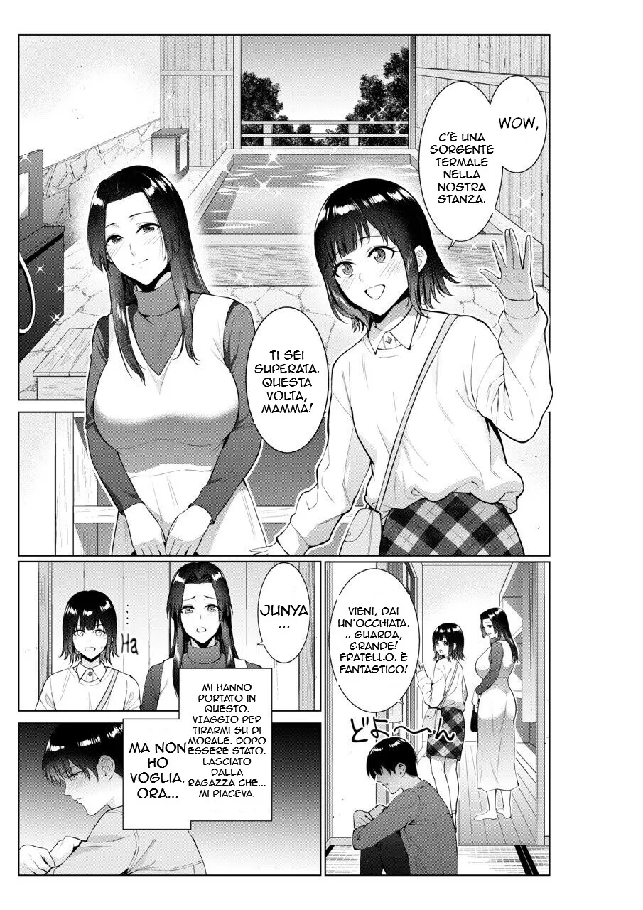 [Natsu no Oyatsu] Ryokan de Oyakodon | Sesso con mia sorella e mia madre alle terme [Italian] numero di immagine  2