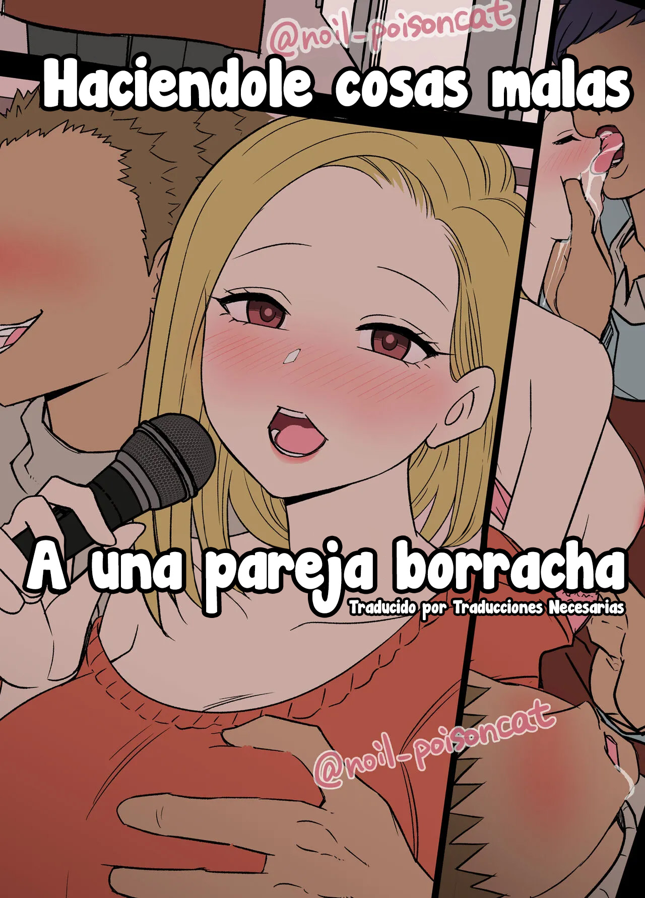 [Dokuneko Noil] Yotta Kappuru ni Warui Koto o Suru Hanashi｜Haciéndole cosas malas a una pareja borracha [Spanish] [Traducciones necesarias] 图片编号 1