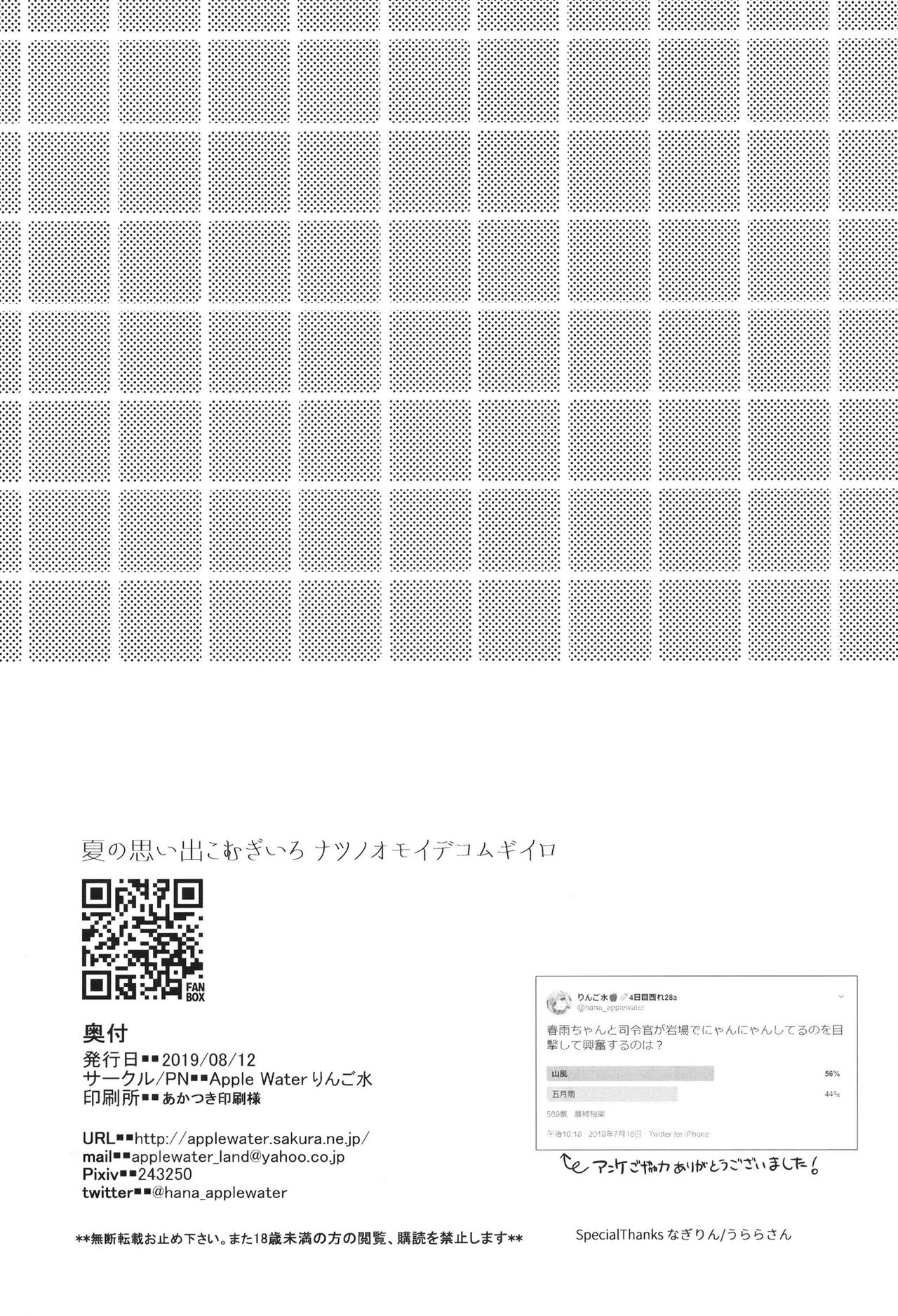 [Apple Water (Ringo Sui)] Natsu no Omoide Komugiiro (Kantai Collection -KanColle-) [English] [tjqjck] [Digital] image number 22