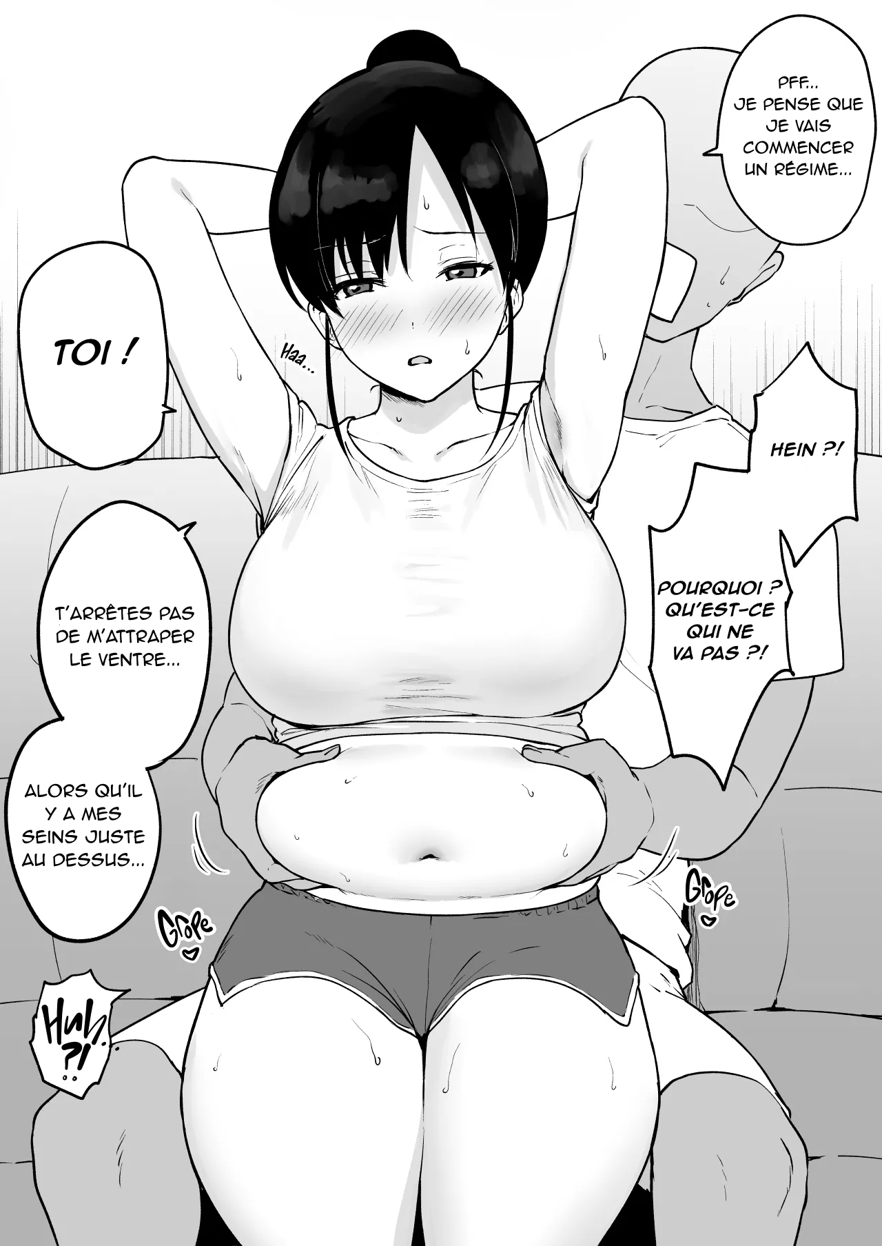 [Yue] Yasetai Kanojo VS Zettai ni Yasete Hoshikunai Kareshi | Elle veut perdre du poids mais lui l'aime comme ça [French] [PastequeFondu] изображение № 1