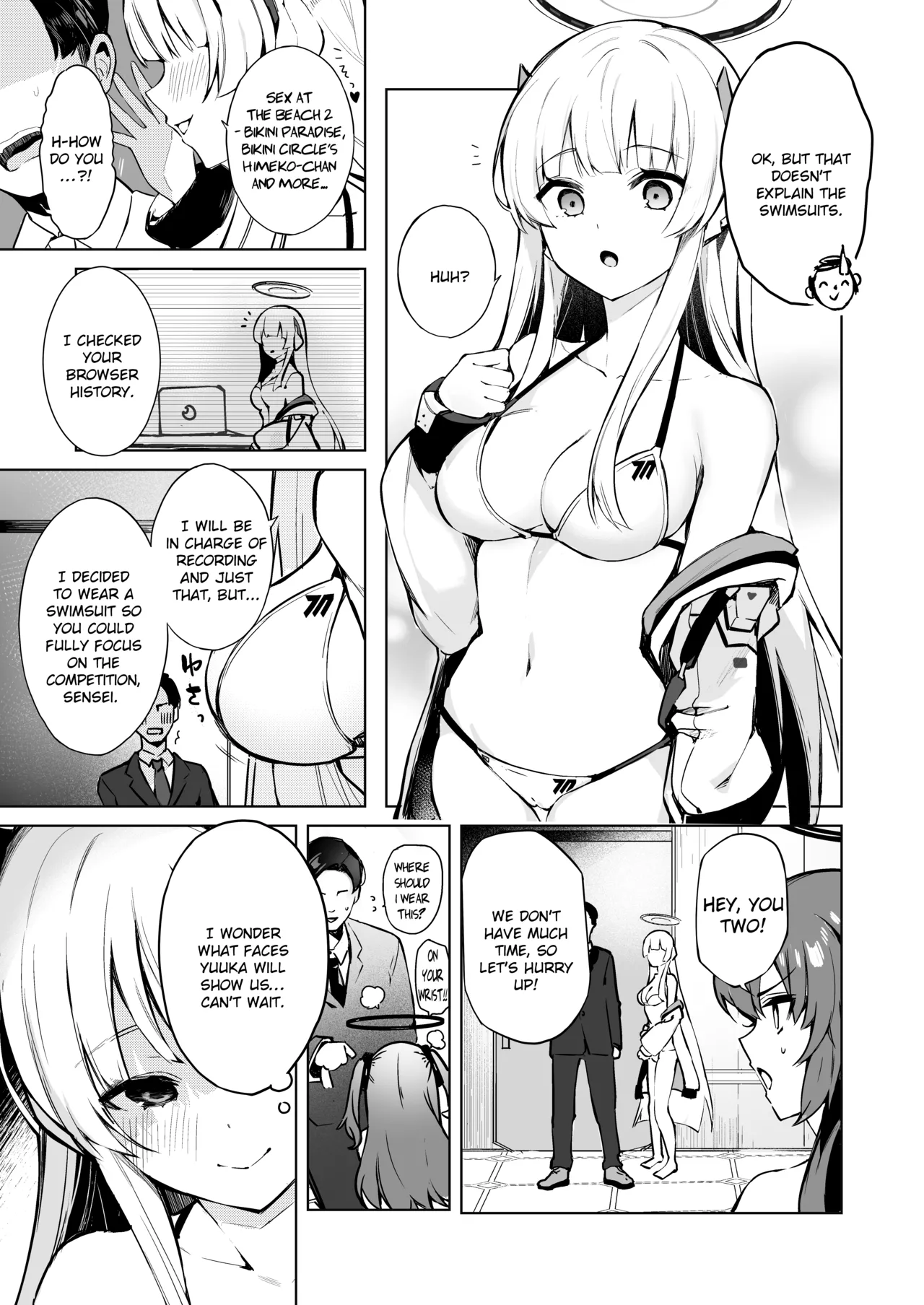 [N7747, MASKDO (Isegawa Yasutaka, Masco)] Dokidoki Bikini Seminar (Blue Archive) [Digital] [English] [Literally Starving] 画像番号 4