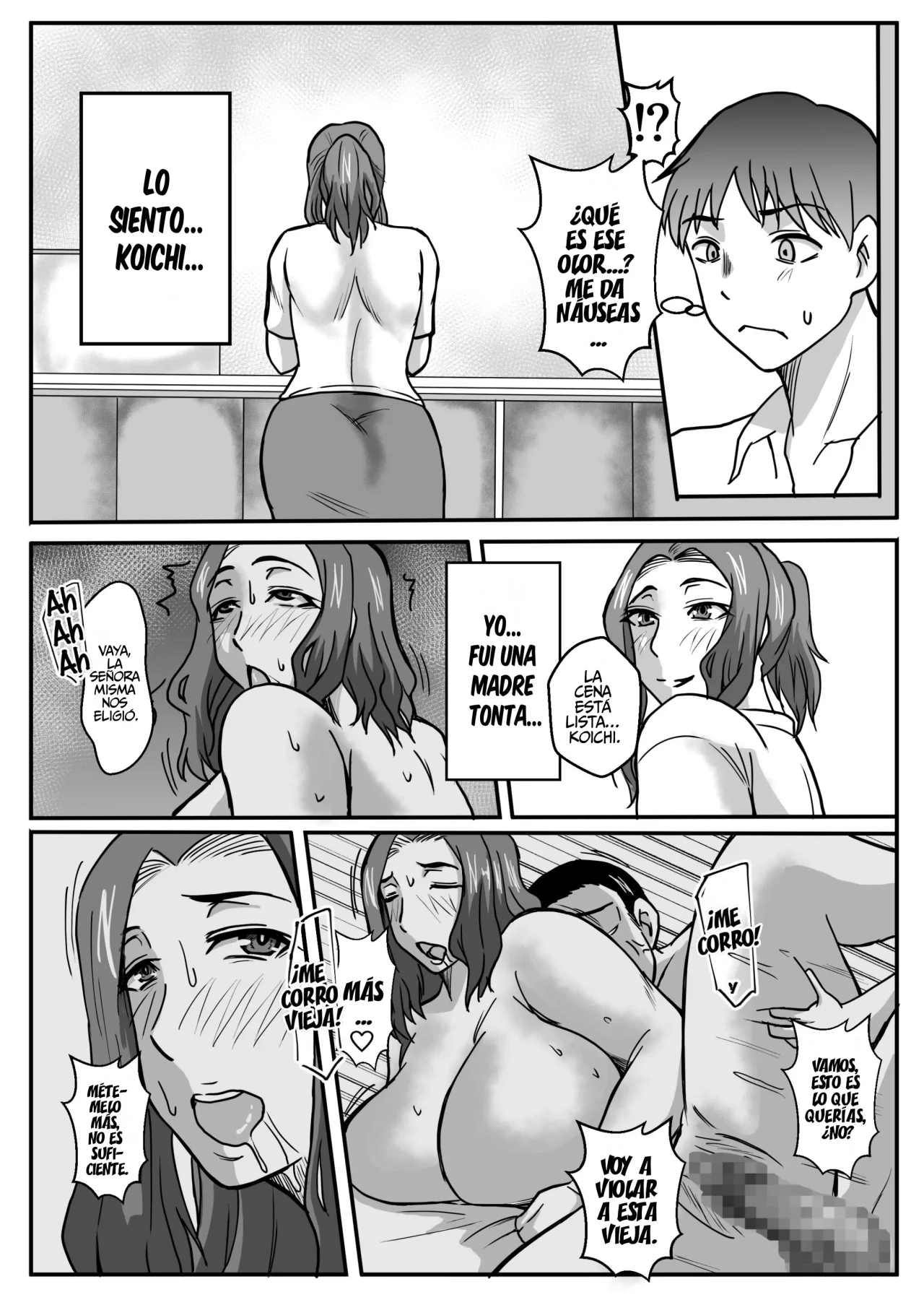 [Karakuri Korokke] Haha ga Ijimekko ni Netorarete...｜Mi mamá fue seducida por los bravucones... [Spanish] [TdeTurbina] image number 20