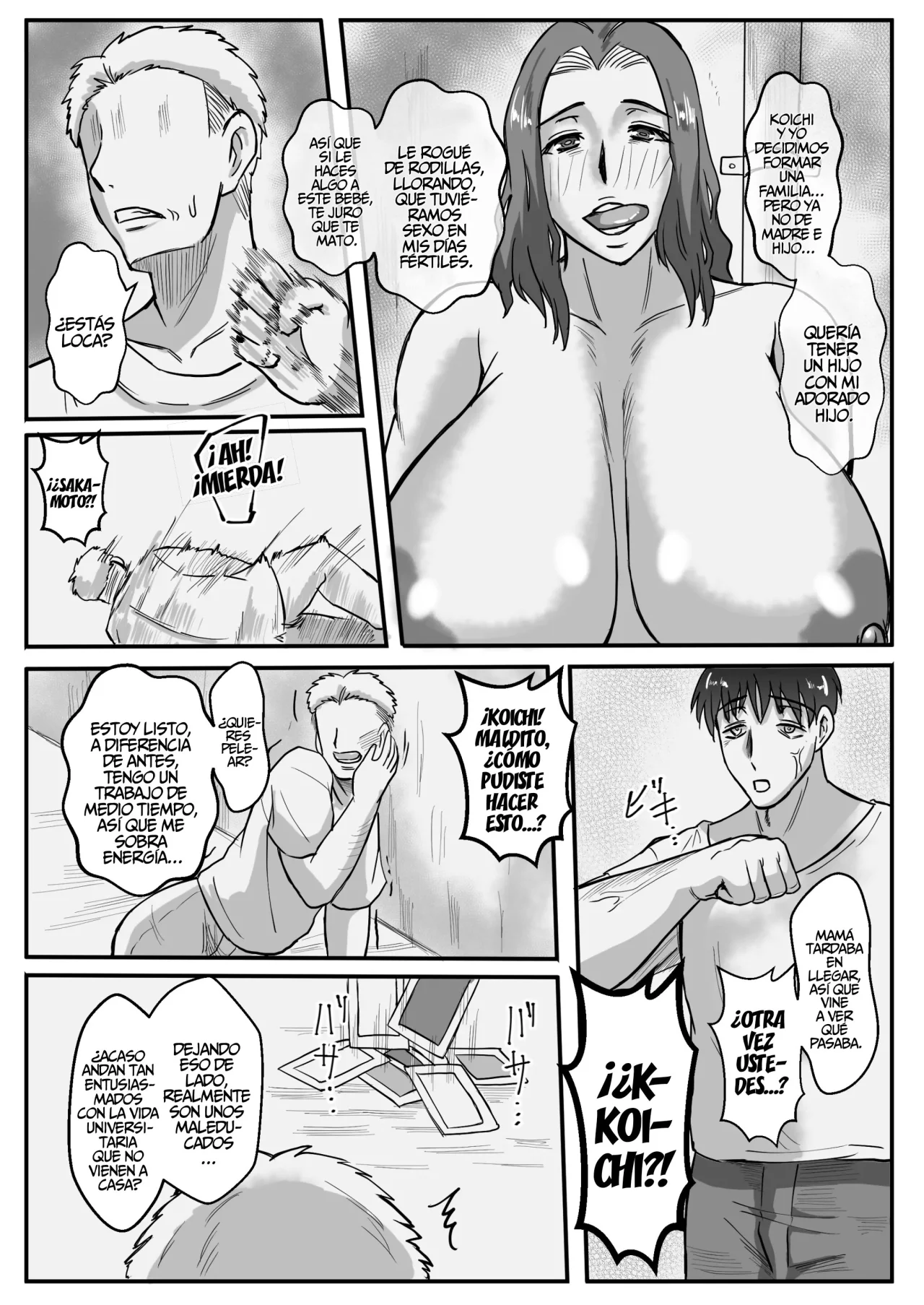 [Karakuri Korokke] Haha ga Ijimekko ni Netorarete...｜Mi mamá fue seducida por los bravucones... [Spanish] [TdeTurbina] image number 42