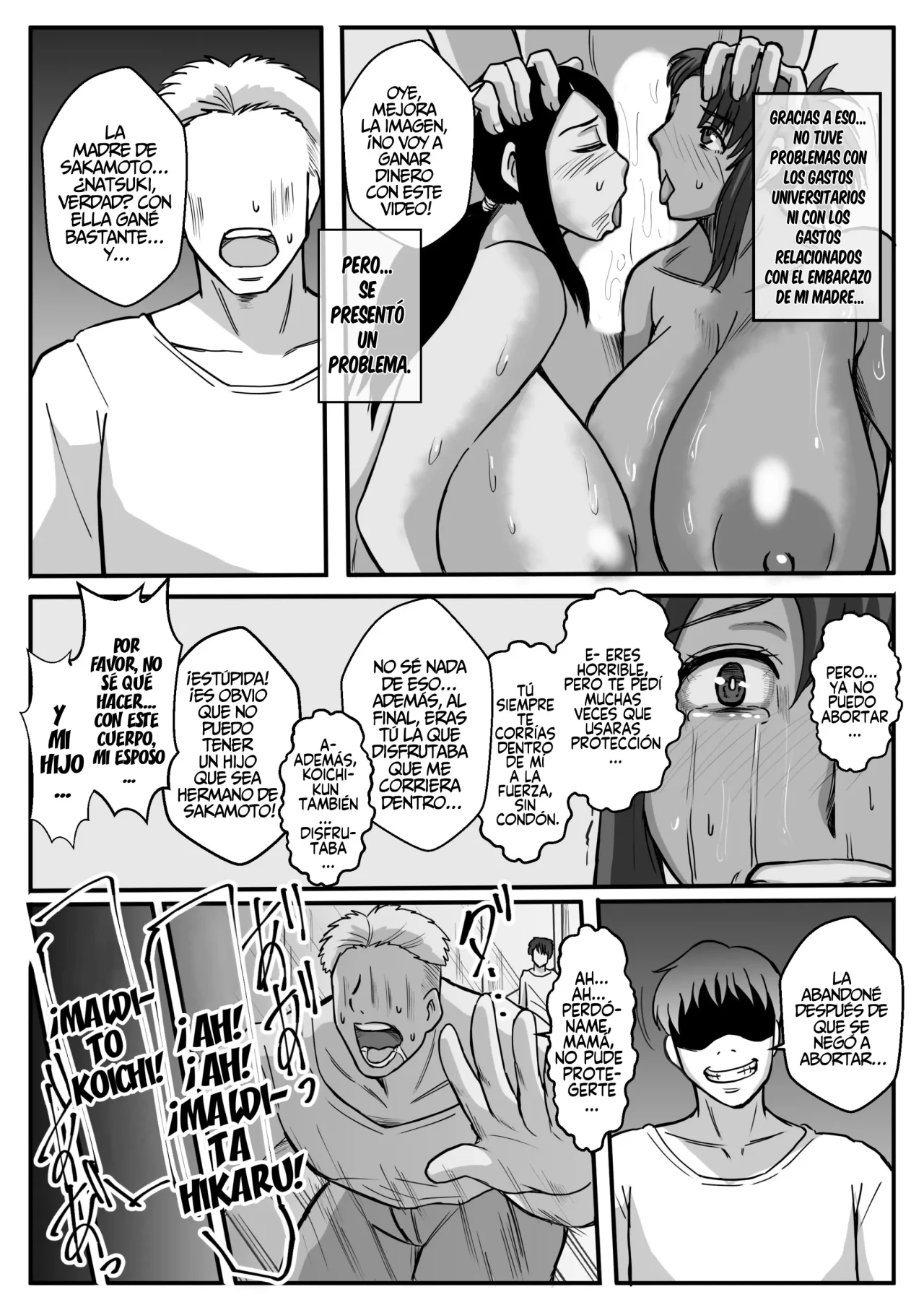 [Karakuri Korokke] Haha ga Ijimekko ni Netorarete...｜Mi mamá fue seducida por los bravucones... [Spanish] [TdeTurbina] image number 45