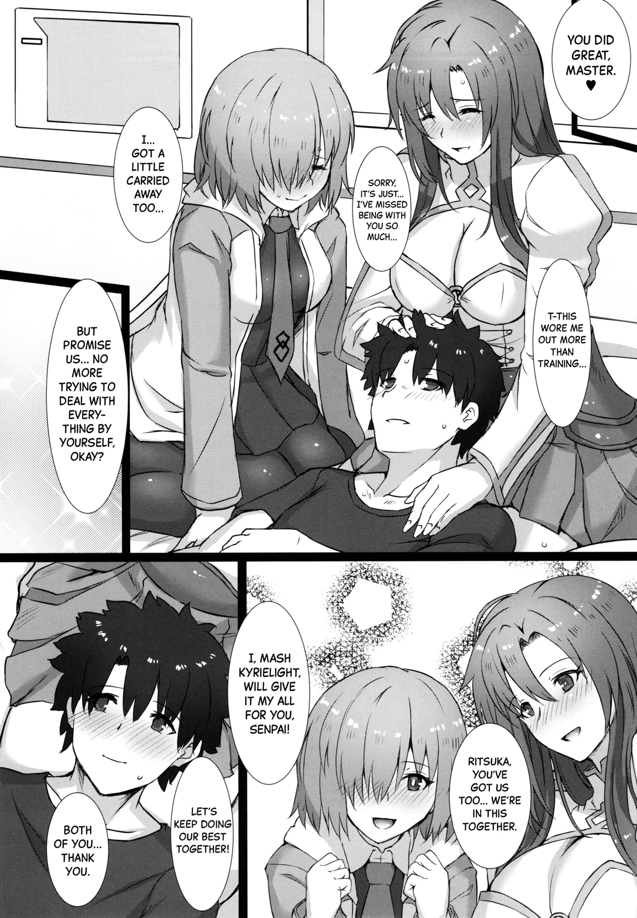 (C97) [Kedamonoya san (Makka na Kedamono)] Kouhai to Onee-san ni Shinpai Kakecha Dame! | You Shouldn’t Make Your Kouhai and Onee-san Worry About You! (Fate/Grand Order) [English] [Black Grimoires] image number 18