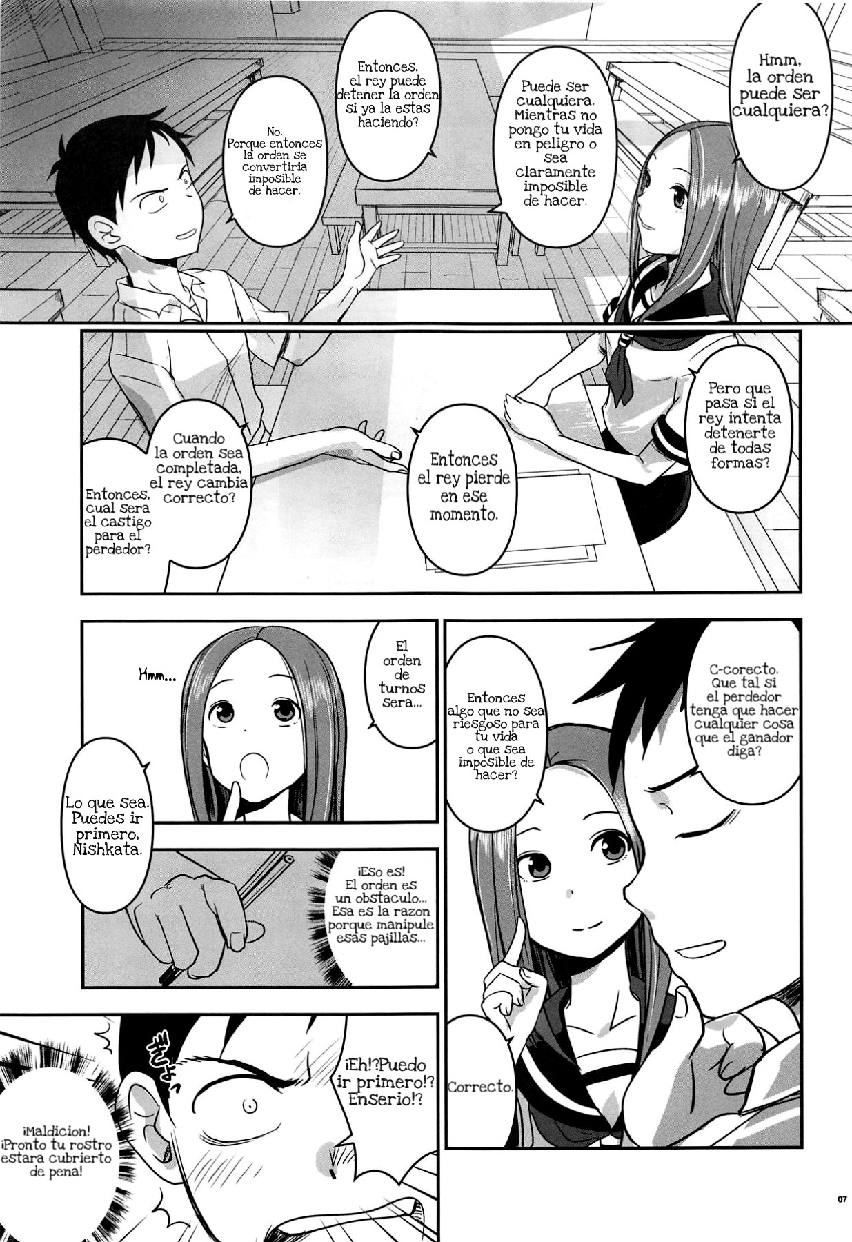 (C95) [Nanashiki (Nanase Masato)] XXXX Jouzu no Takagi-san (Karakai Jouzu no Takagi-san) [Spanish] image number 6