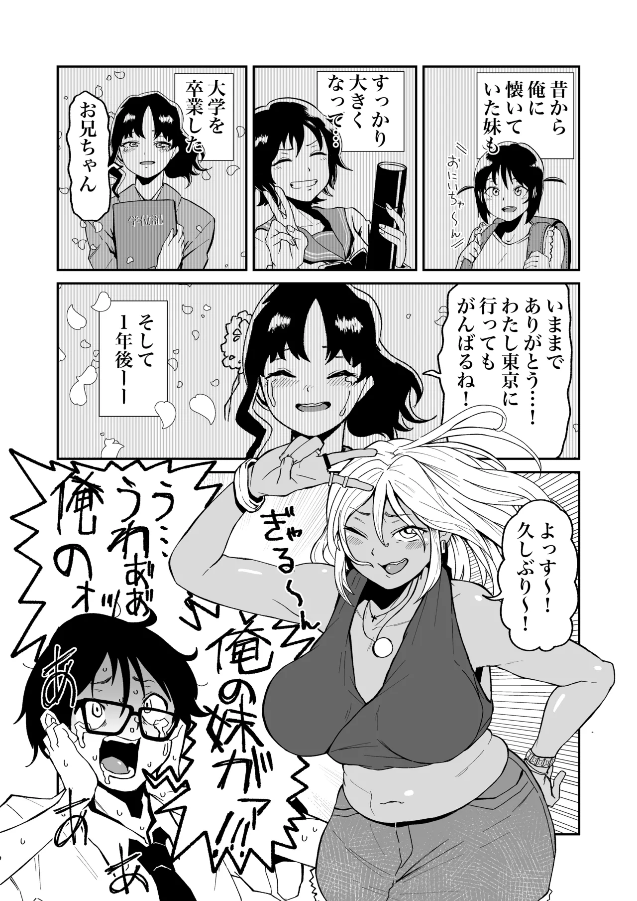 [河中島] 妹が黒ギャルになって帰ってくるskebまんが numero di immagine  1