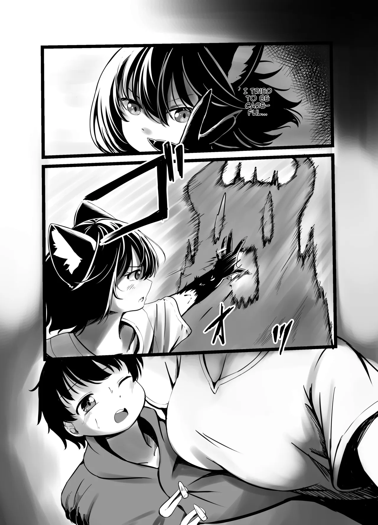 Kowai Jinrou Onee-san no Uchi Ni Tsurekomarete Kyousei Koubi Saserareta Ohanashi - A story of a werewolf woman who took me into her house and forced me to mate with her [English] 图片编号 3
