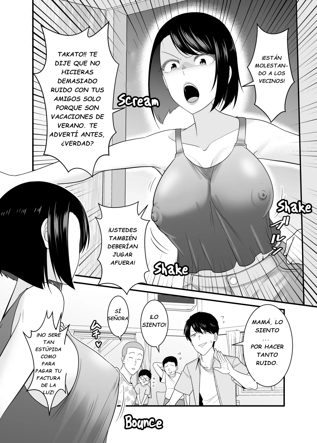 [Yuuki Kagoubutsu (Satou Yu-ki)] Sugu Okoru Ore no Hahaoya ga Mukatsuku DQN Kouhai ni Netorareta｜Mi Enojona Madre fue Arrebatada por mi Irritante Kouhai [Spanish] [Darius] 图片编号 5