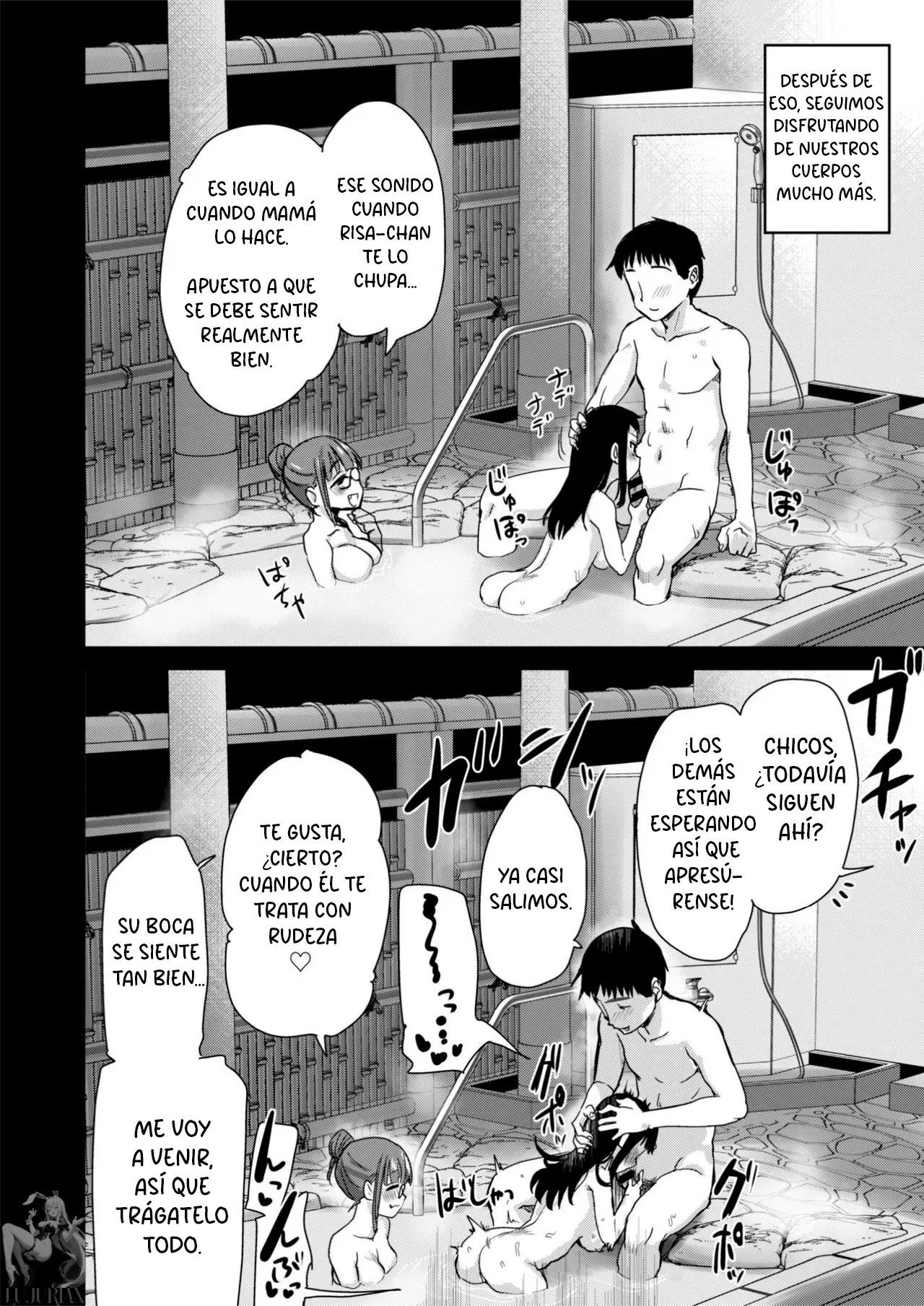 [Shin Hijiridou Honpo (Hijiri Tsukasa)] H na Fuushuu ga Aru Inaka de, Itoko to Gishi to Issho ni Ofuro ni Hairu Hanashi. | Un pueblo de costumbres H - Una historia de tomar un baño con mi prima y hermana [Spanish] [Digital] 图片编号 39