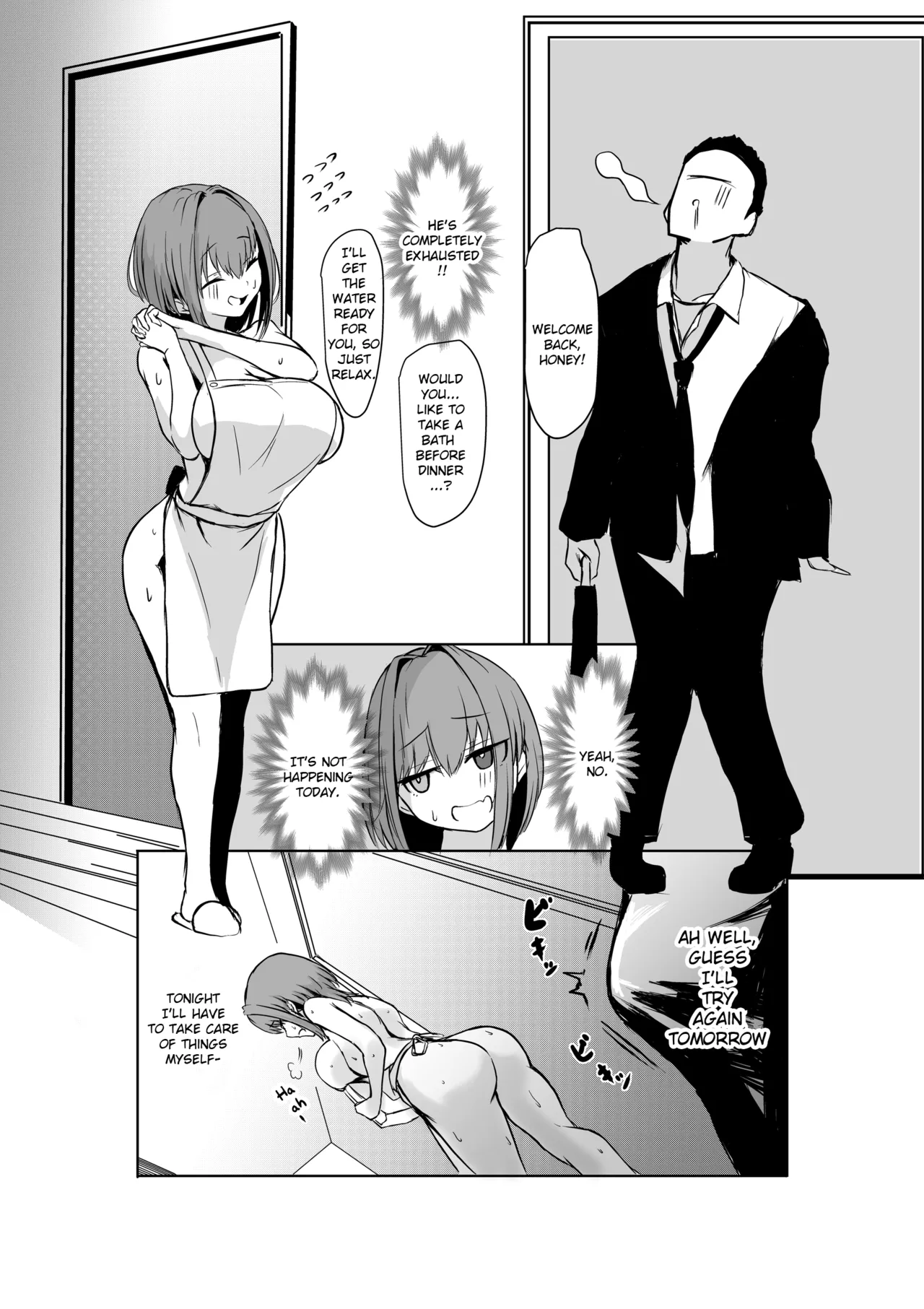 [LIME&MINT (Punching Namatamago)] Shigoto de Tsukarekitta Kareshi o Iyashite Ageru Marine | Marine soothes her exhausted working boyfriend (Houshou Marine) [English] [Literally Starving] imagen número 9