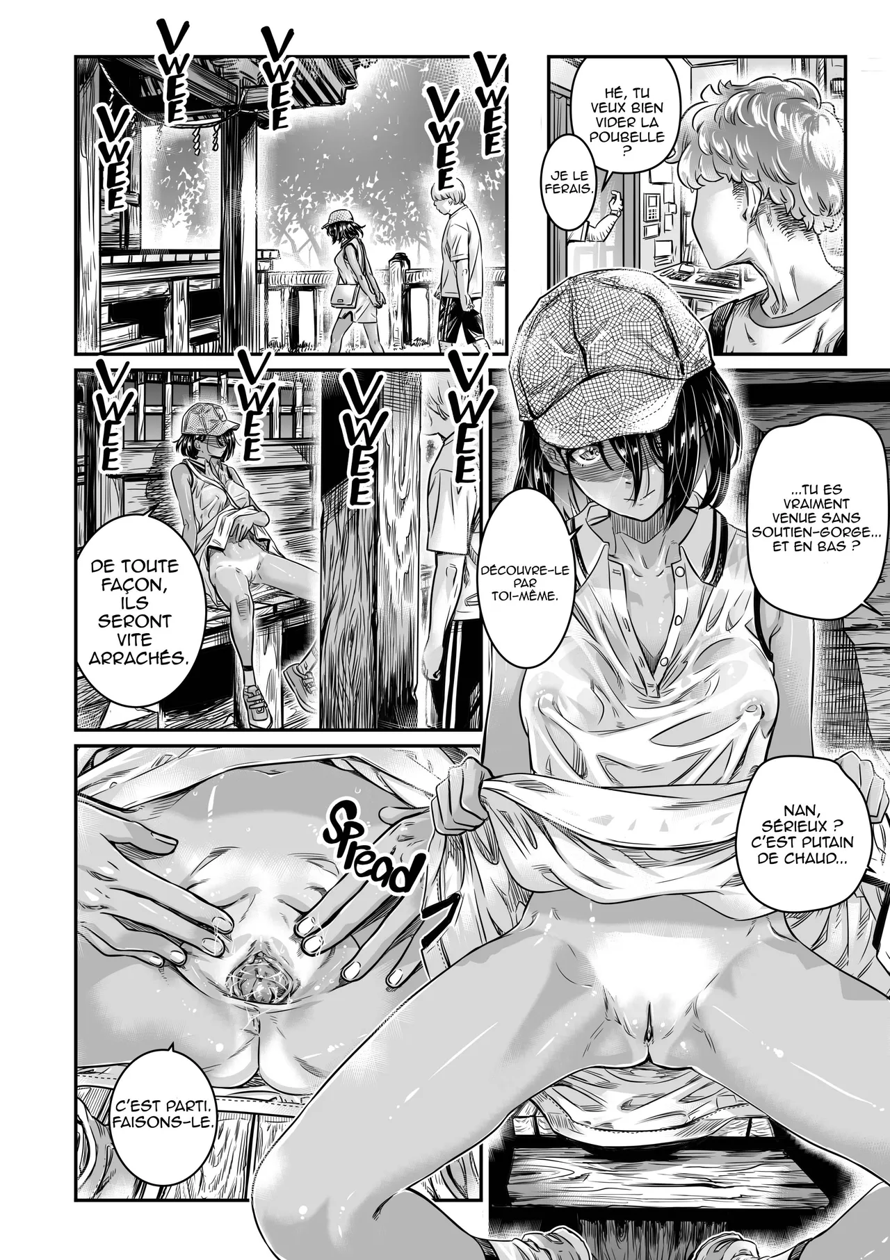 [Burning Shimai (MARUTA)] Hiyake no Bitch Shoujo wa, Doutei no Senpai o Yagai Sex ni Sasou [French] 图片编号 9