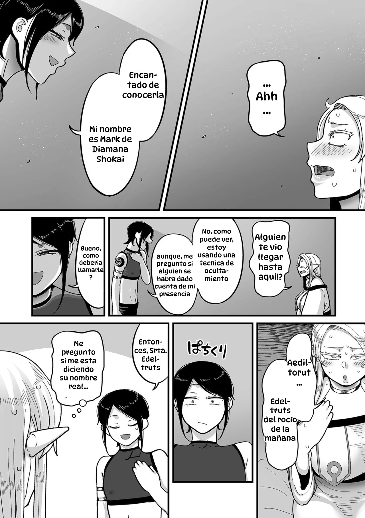 [Yamamoto Zenzen] Genkai Jukujo Elf Senyou! Danshou Delivery Service!! 1｜¡¡Servicios Sexuales a Domicilio a Elfas Insatisfechas!! Capítulo 1 [Spanish] [Hta scan] [Digital] Bildnummer 10