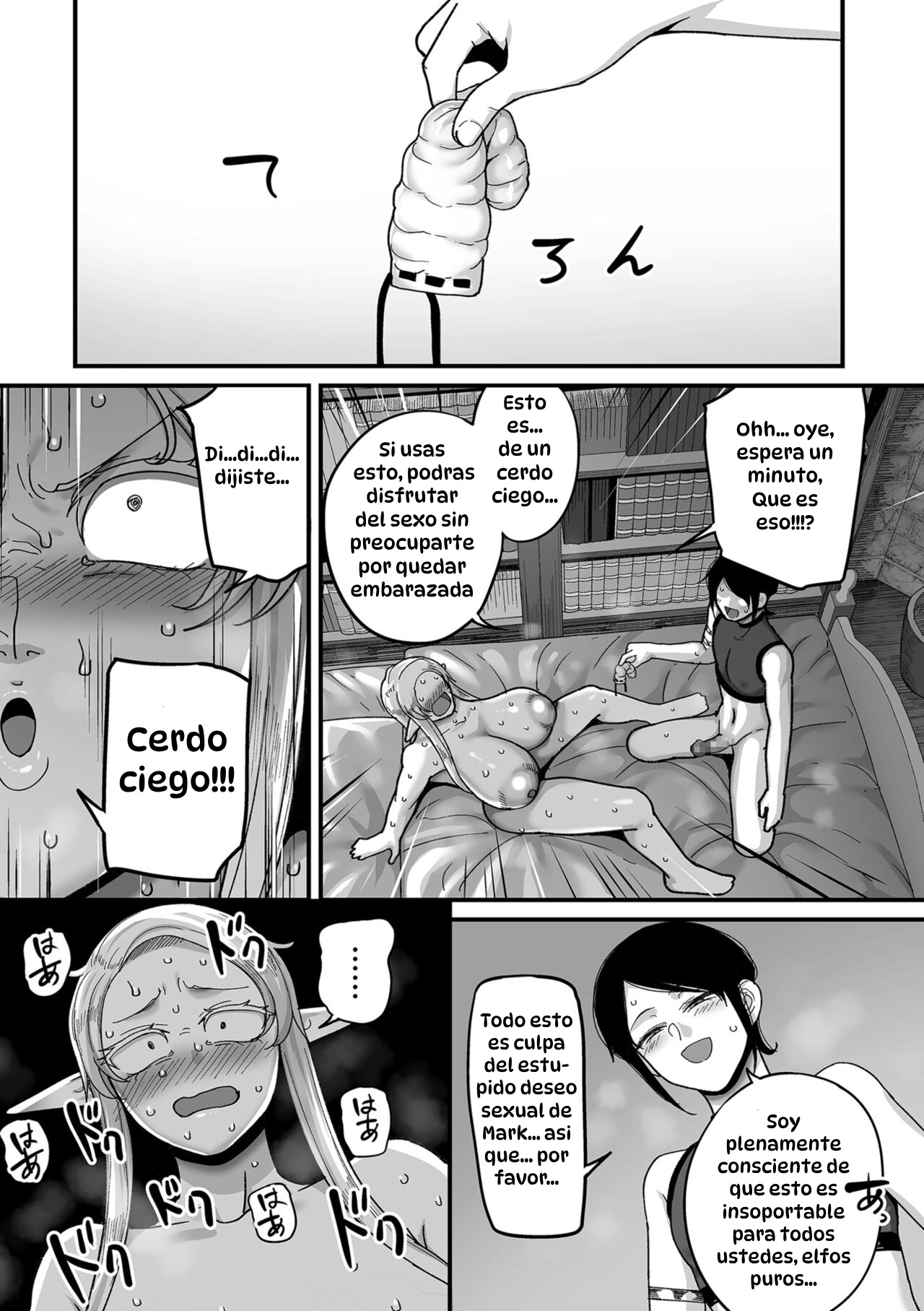 [Yamamoto Zenzen] Genkai Jukujo Elf Senyou! Danshou Delivery Service!! 1｜¡¡Servicios Sexuales a Domicilio a Elfas Insatisfechas!! Capítulo 1 [Spanish] [Hta scan] [Digital] Bildnummer 19