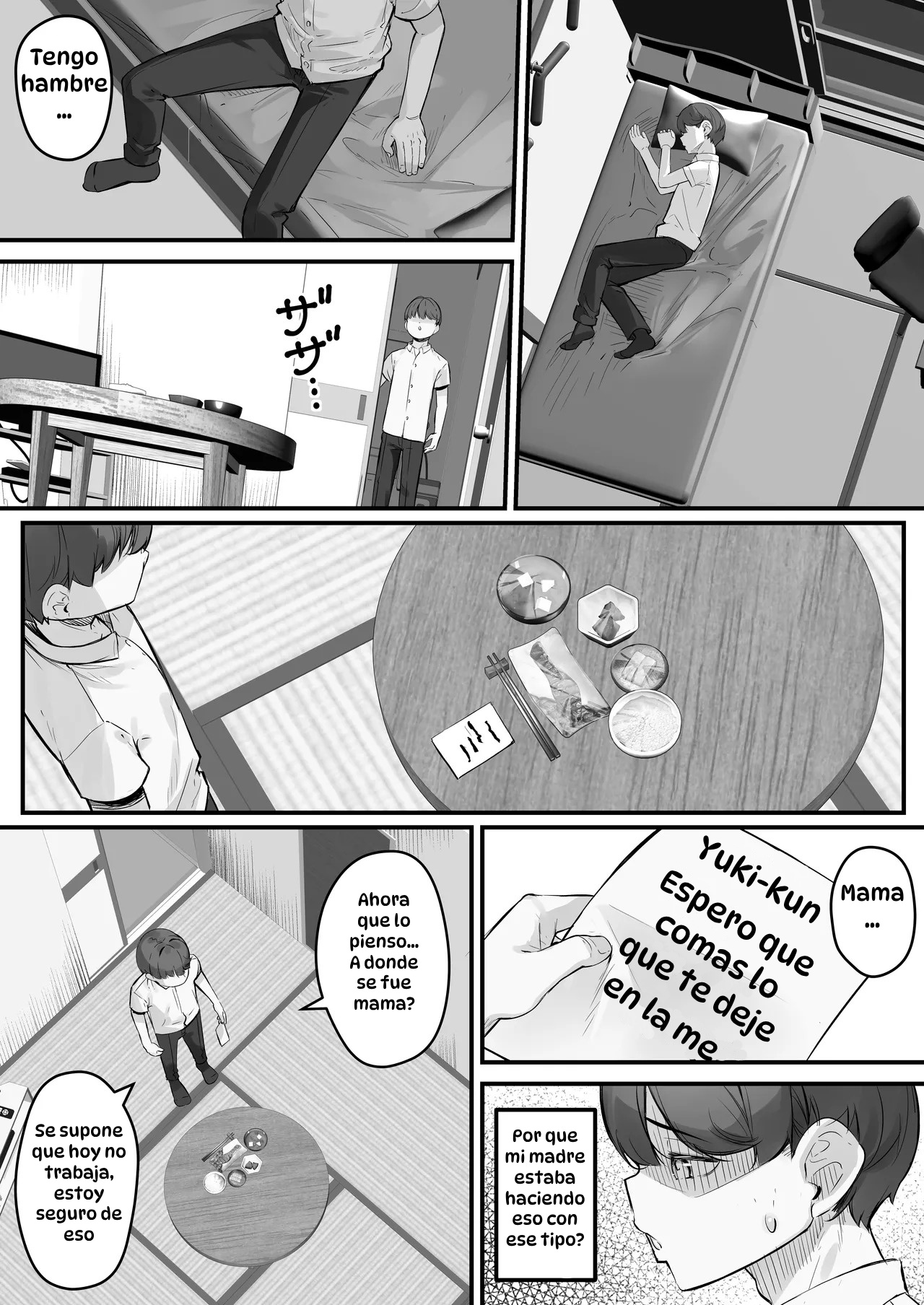 [Baku-π-dou (Kuchi VE)] Chara Otoko ni Netorareru Tare Deka Nagachichi Kaa-san 1｜Mi Madre de Pechos Grandes y Caídos Fue Seducida por un Mujeriego 1 [Spanish] [Hta scan] 이미지 번호 15