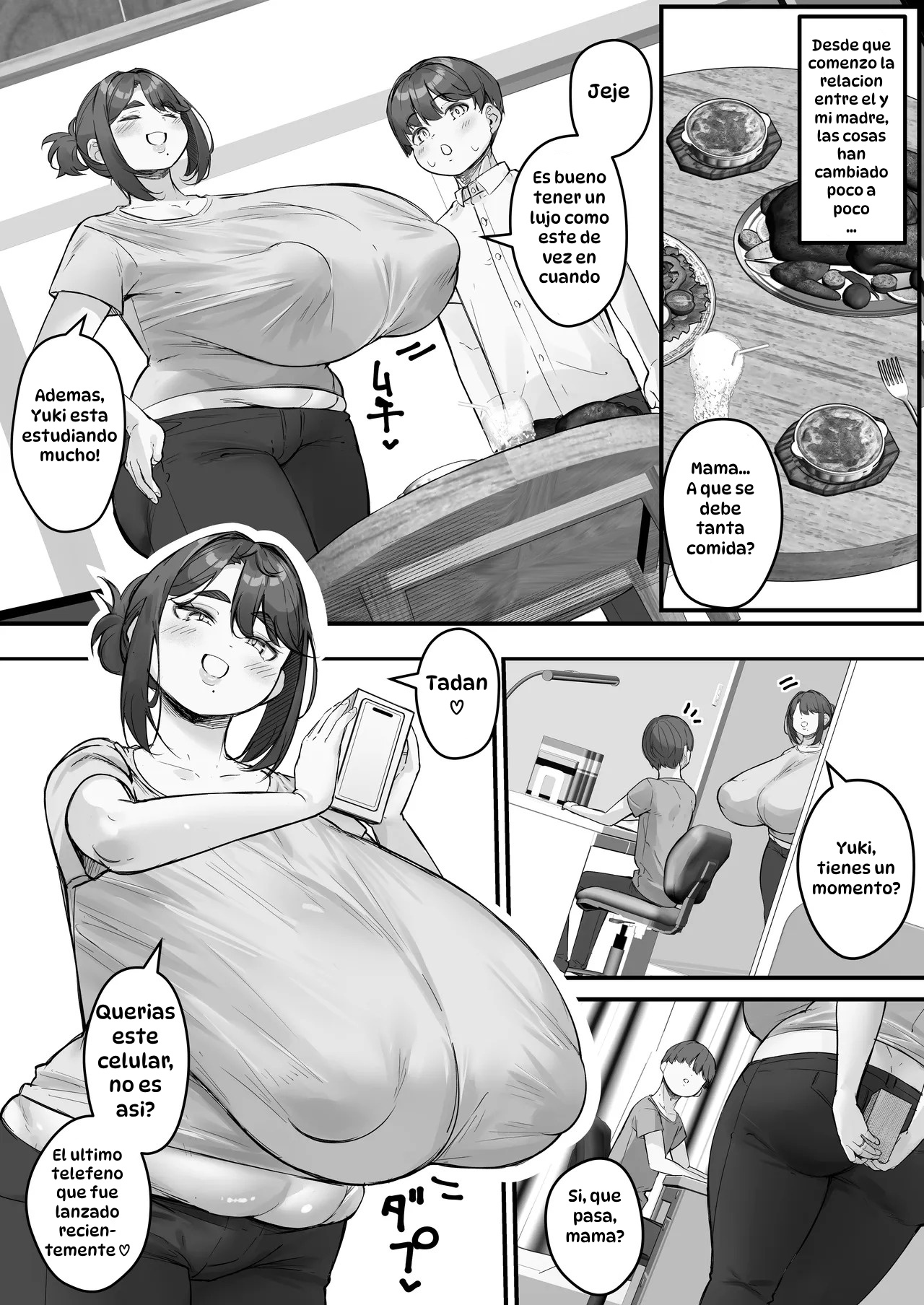 [Baku-π-dou (Kuchi VE)] Chara Otoko ni Netorareru Tare Deka Nagachichi Kaa-san 1｜Mi Madre de Pechos Grandes y Caídos Fue Seducida por un Mujeriego 1 [Spanish] [Hta scan] 이미지 번호 23