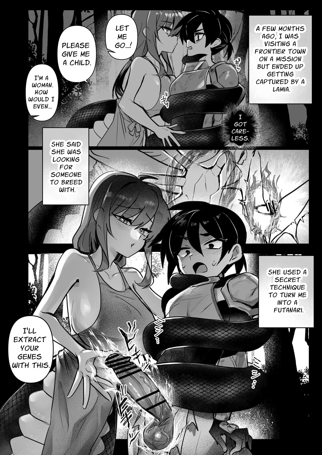 [Oisuke no Tsukue (Oisuke)] Dickchick Knightess Assailed By A Lamia For Mating Sex [English] [APA] image number 7