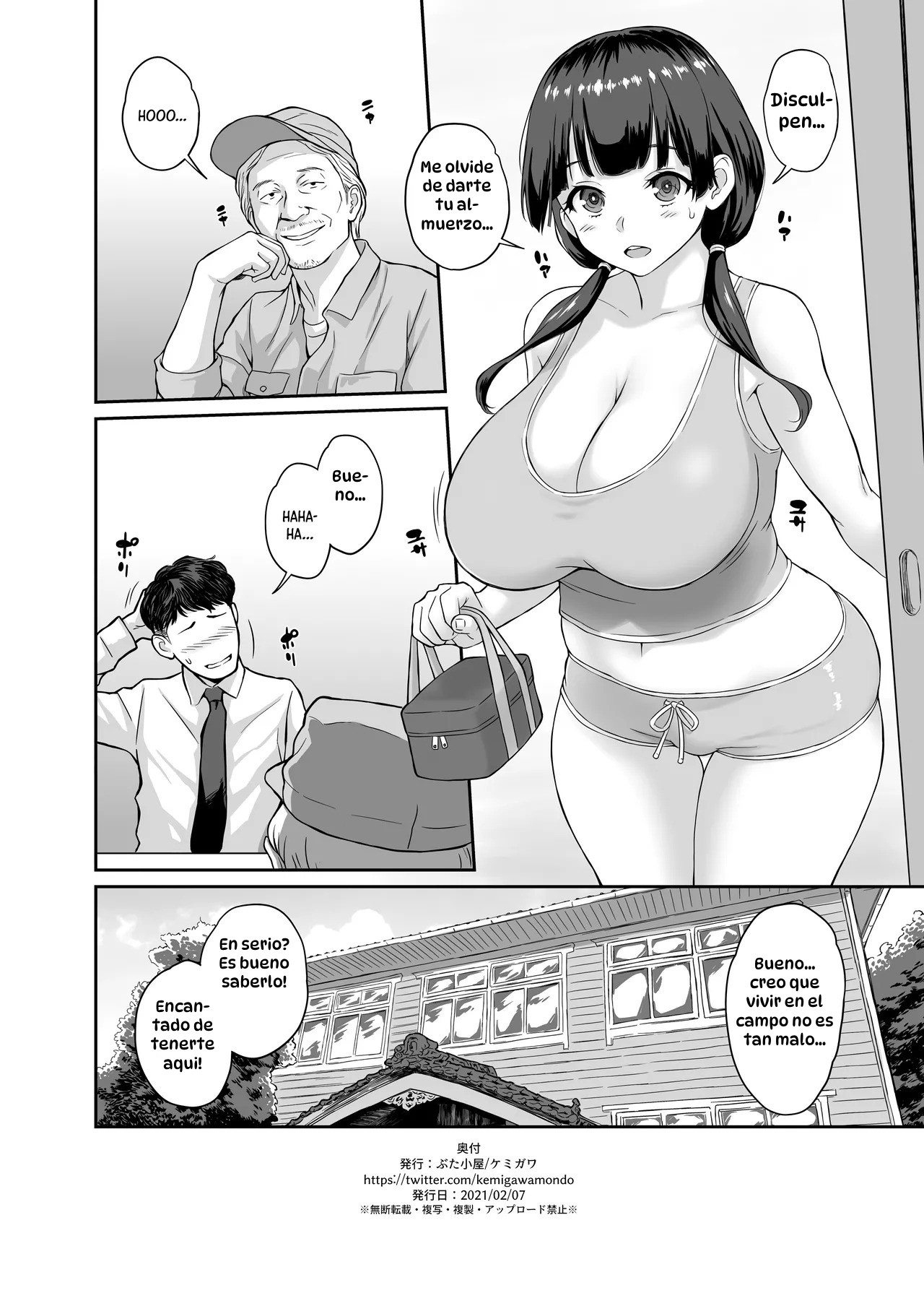 [Butagoya (Kemigawa)] Inaka Seikatsu Kozukuri Ganbou JK Tsuki Bukken ｜Mi Vida en una Aldea Rural con una Joven de Preparatoria que Desea Tener Hijos [Spanish] [Hta scan] [Digital] image number 21