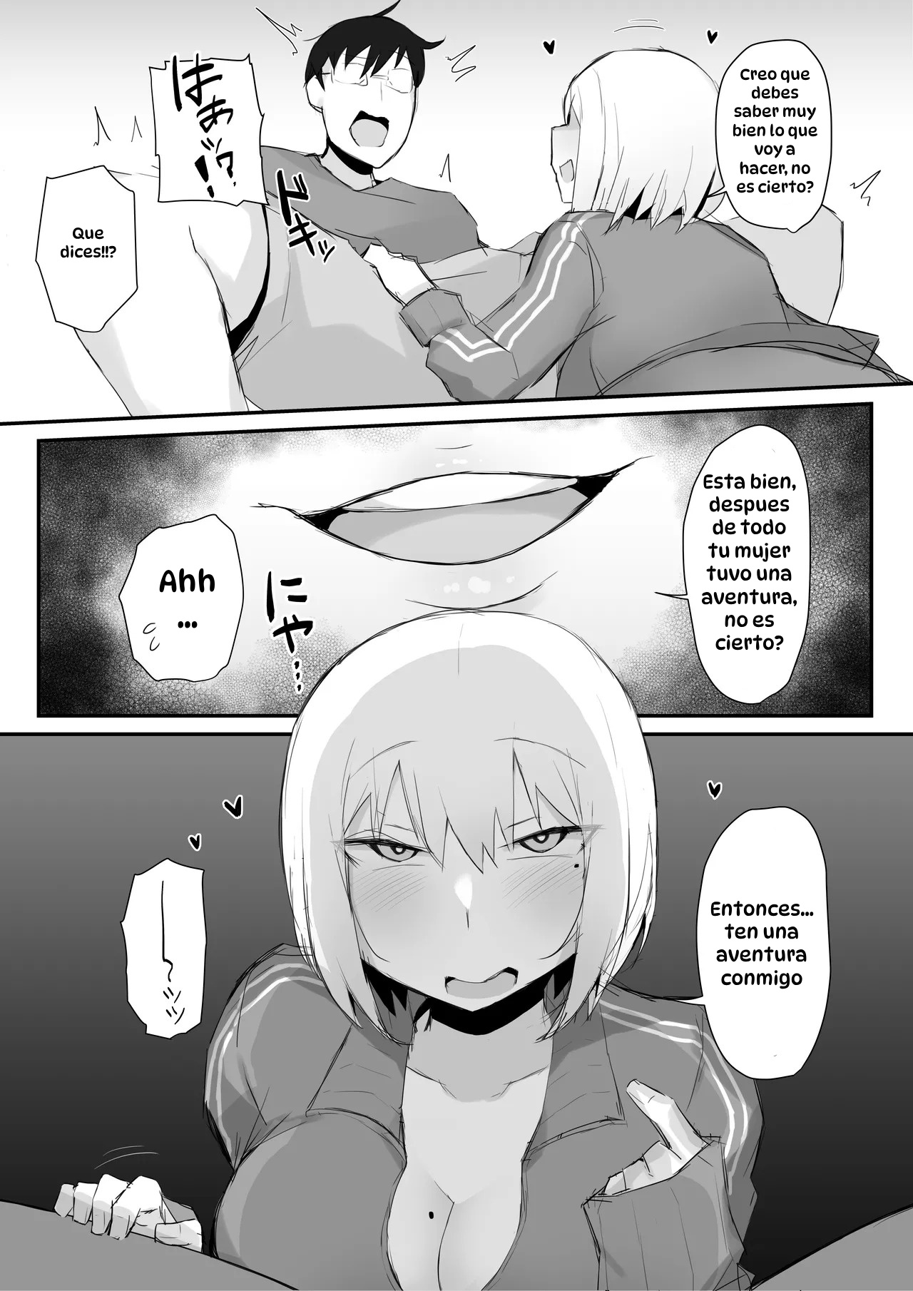 [Mittsuman] Gal JK wa Megane Sensei o Netoritai｜La Gal de Preparatoria Quiere Consolar Al Profesor Engañado [Spanish] [Hta scan] numero di immagine  13