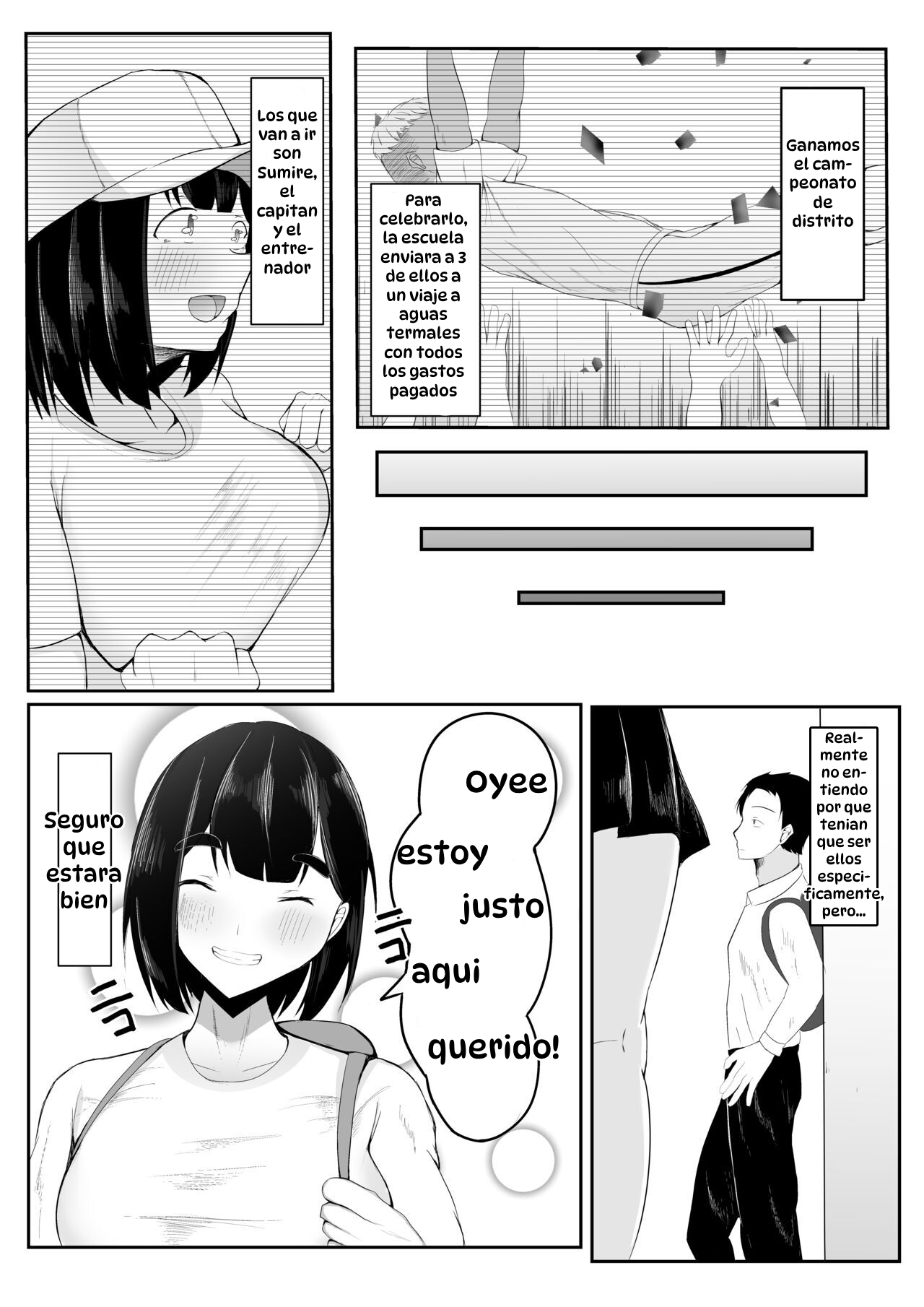 [Ikki Ichiyuu] Seiso Kanojo, Gasshuku nite Kyochin Ochi｜Mi Novia Pura y Recatada Cayó por un Gran Pene en el Campamento de Entrenamiento [Spanish] [Hta scan] 이미지 번호 5
