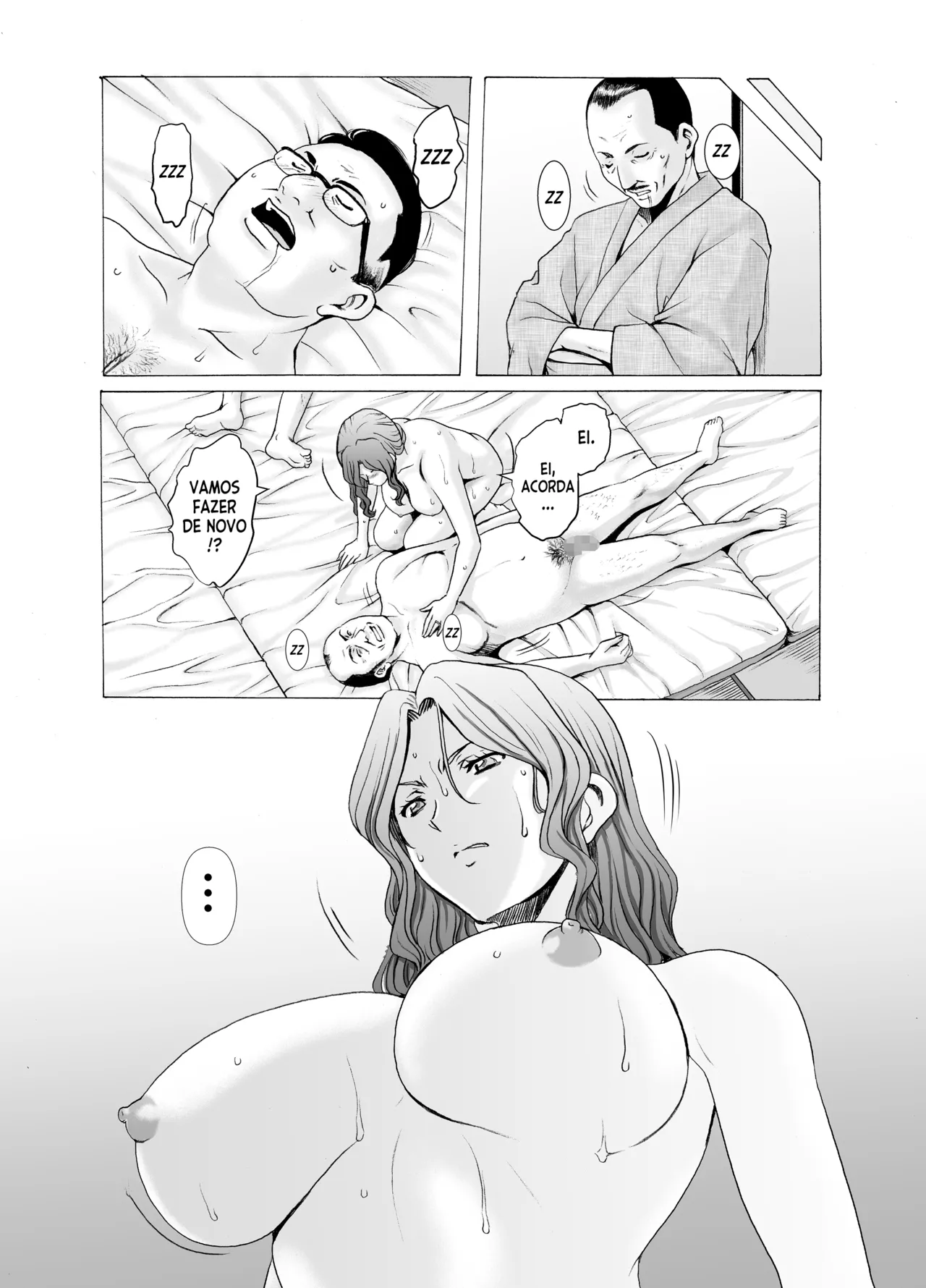 [Hoshino Ryuichi] Hitozuma x 3 Yukemuri Ryoujou - Kanketsuhen [Portuguese] [Digital] image number 56