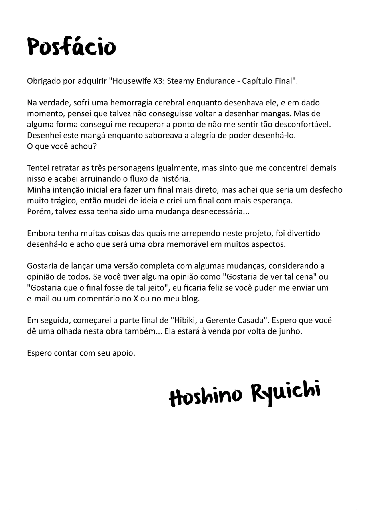 [Hoshino Ryuichi] Hitozuma x 3 Yukemuri Ryoujou - Kanketsuhen [Portuguese] [Digital] image number 61