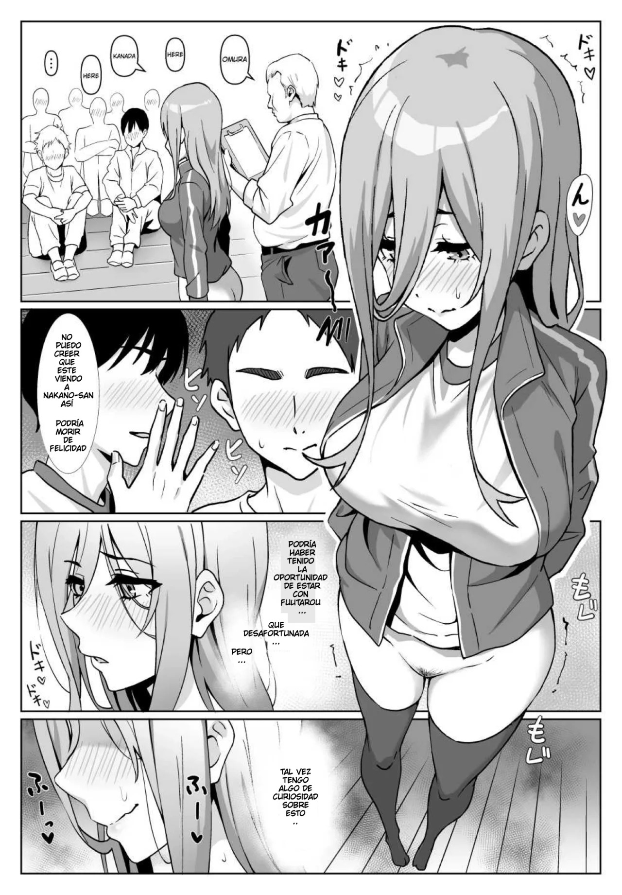 [Chiri Akuta] Miku-san to Sukebe na Jisshuu | Miku-san y el Entrenamiento Lascivo con los Chicos de la Clase (Gotoubun no Hanayome) [Spanish] [Darkss 153] numero di immagine  5