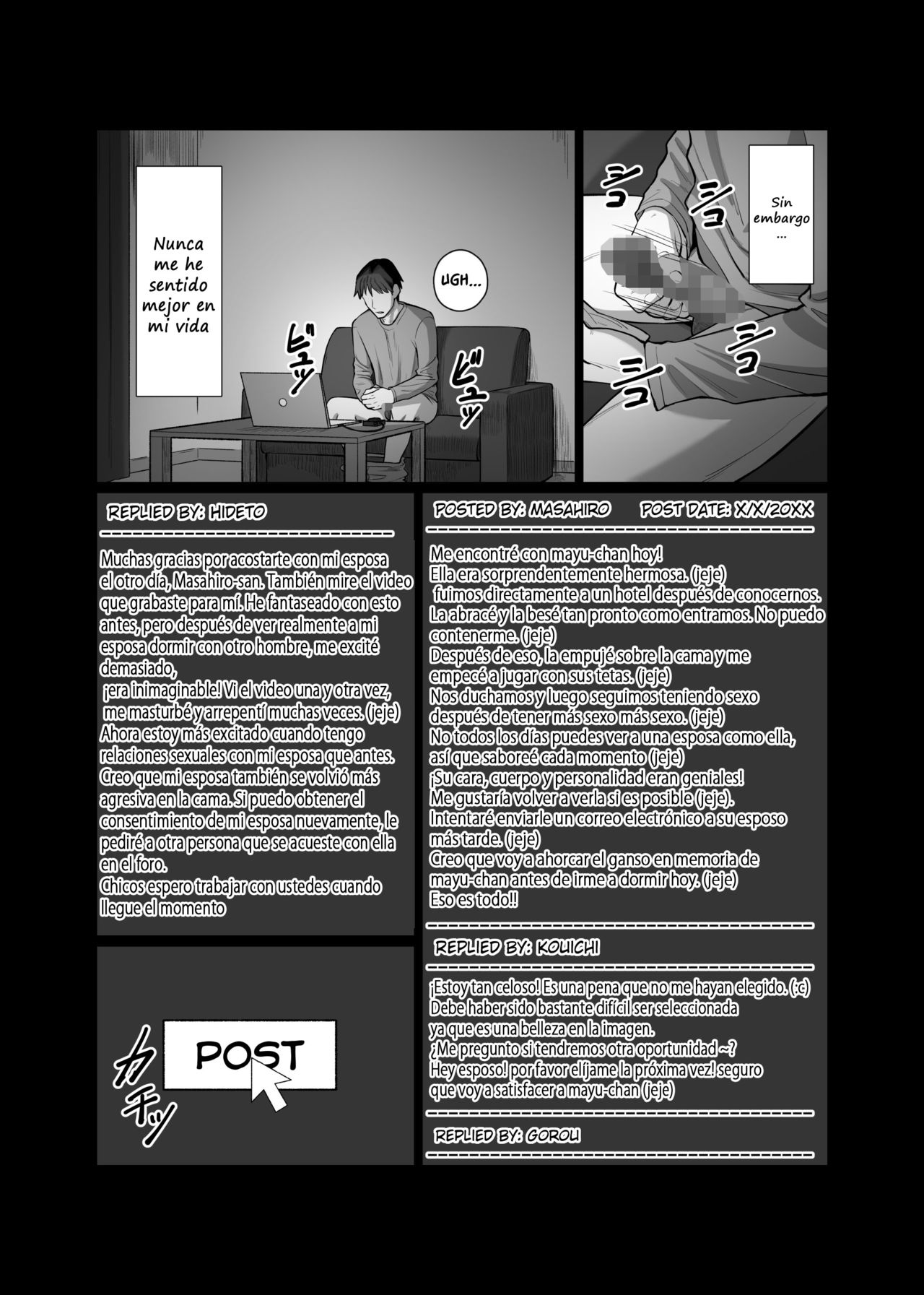 [Artienne] Tsuma o Dakaseru Otto-tachi | Husbands Who Let Their Wives Sleep Around [Spanish] imagen número 37