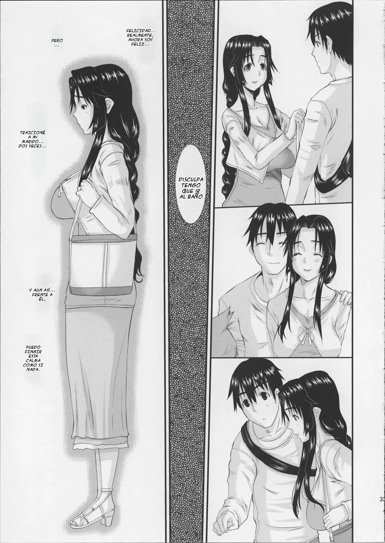 (COMITIA104) [Tenzan Koubou (Tenchuumaru)] Hitozuma Hinako-san no Kanraku | La caida de una esposa: Hinako-san [Spanish] numero di immagine  34