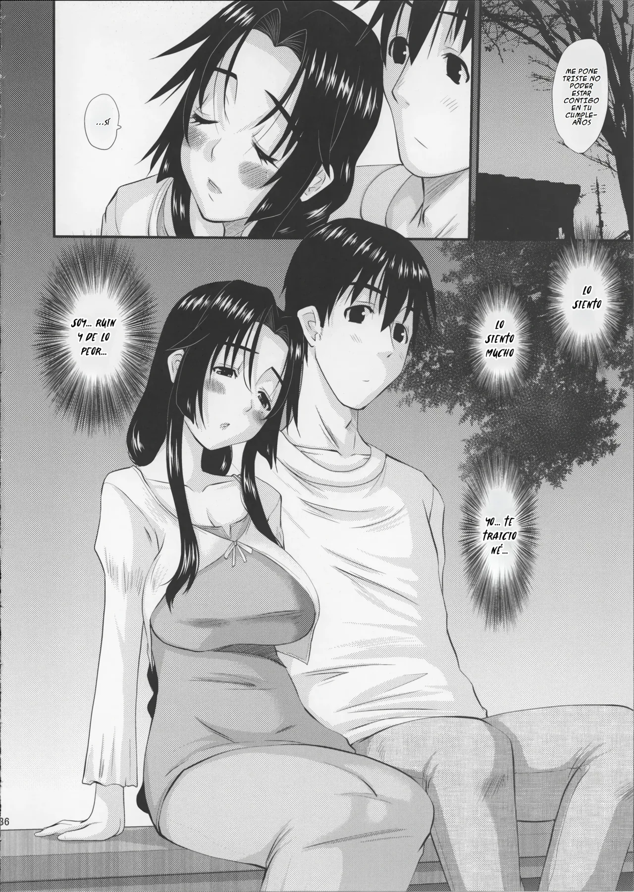 (COMITIA104) [Tenzan Koubou (Tenchuumaru)] Hitozuma Hinako-san no Kanraku | La caida de una esposa: Hinako-san [Spanish] numero di immagine  37