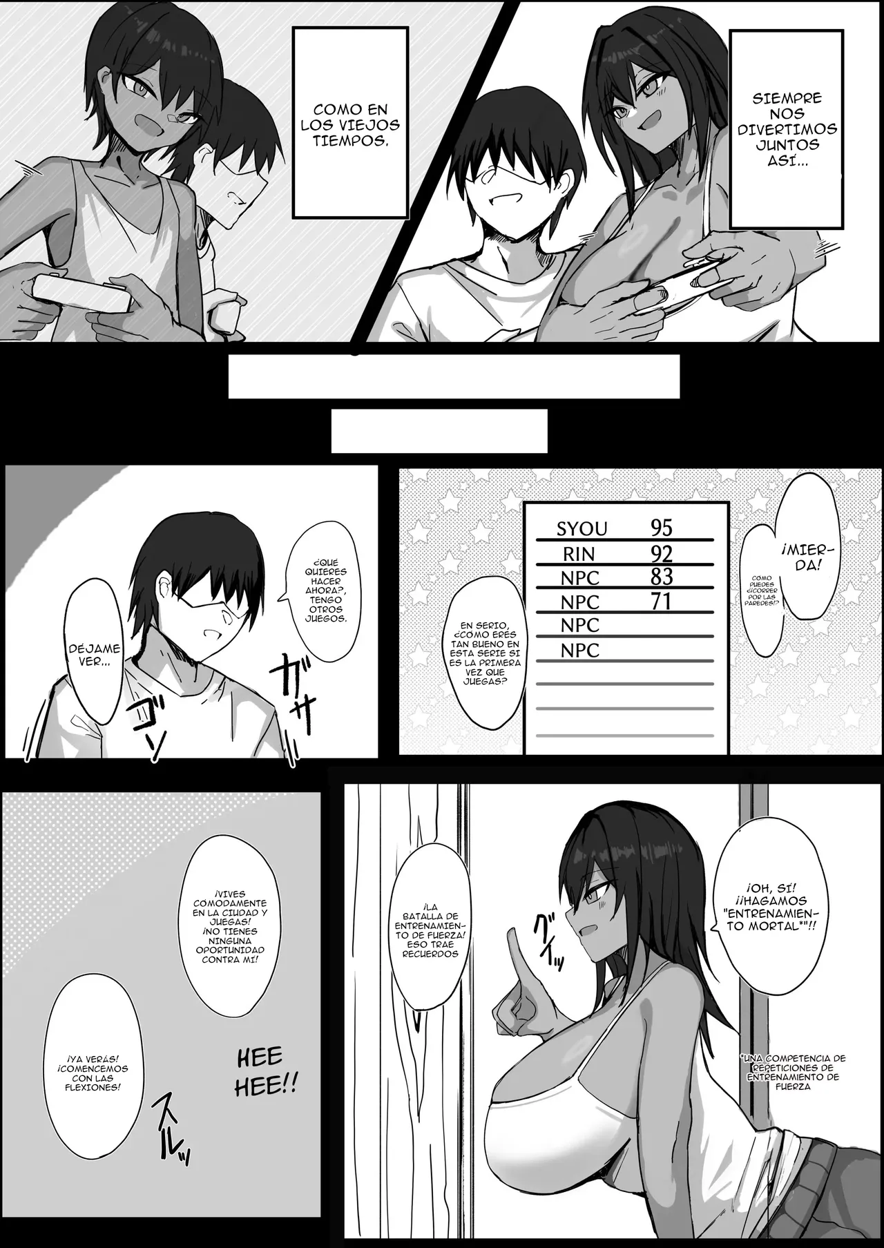 [Aoi Hoshi ni Maiorita Dark Angel] Mukashi Otoko dato Omotteta Kasshoku Bakunyuu Osananajimi to H Suru Hon Zenpen｜Tuve Sexo con Mi Amiga Bronceada y Solía Pensar que Era un Chico (Parte 1) {Spanish} {EbisuTraslade - Winder} 图片编号 8