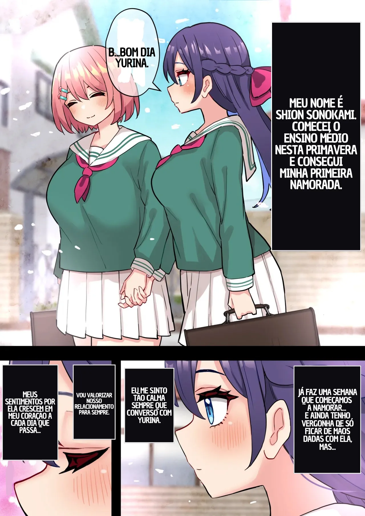 [Hotaru] Seiso Junai Yuri Couple ni Chinpo Haete Owaru Hanashi [Portuguese-BR] 이미지 번호 3