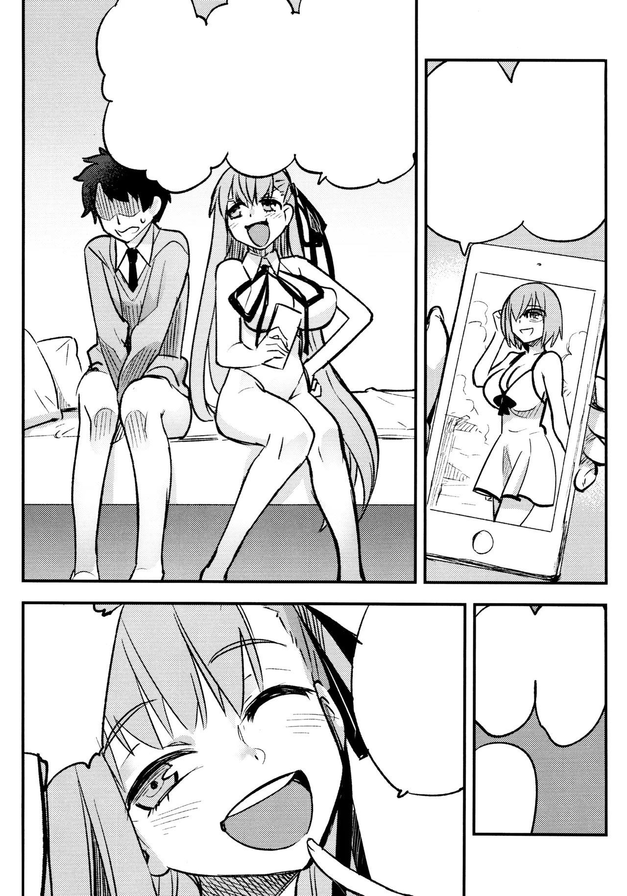 (C95) [774 House (774)] BB-chan ni Waraware Baka ni Sarenagara Shiko Shiko no Otetsudai o Sarete Saru Mitai ni Koshi Heko Heko shite Buzama Mudashasei Saserarechau Hon (Fate/Grand Order) [Textless] numero di immagine  3