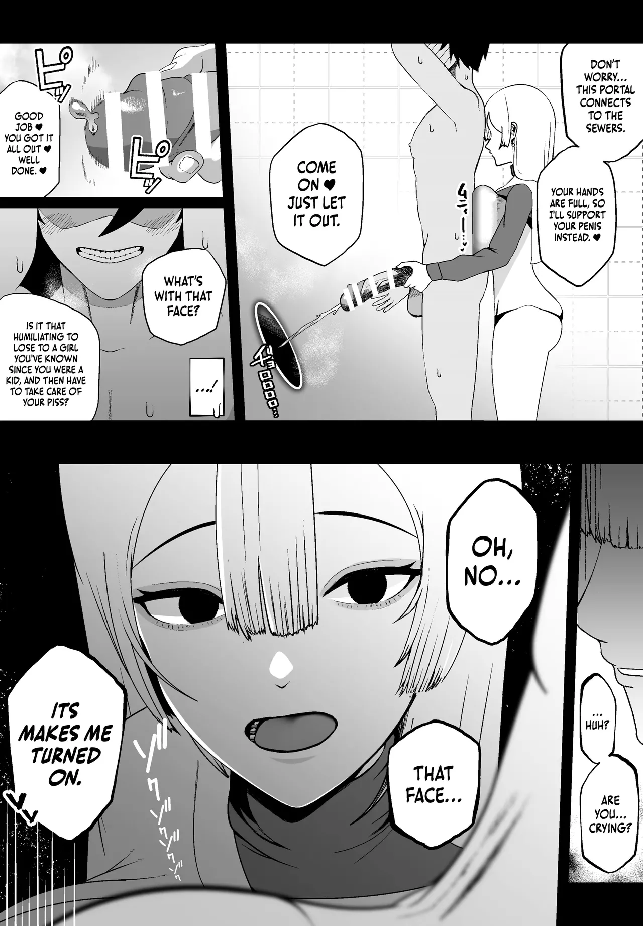 [Ikinuki.] Taisetsu na Tsuma ga Iru noni...... 10-Kai Shasei Shinai to Derenai Heya de Kinkyuu Boukensha no Elite Osananajimi ni Okasarete Shimatta Hanashi [English] 画像番号 17