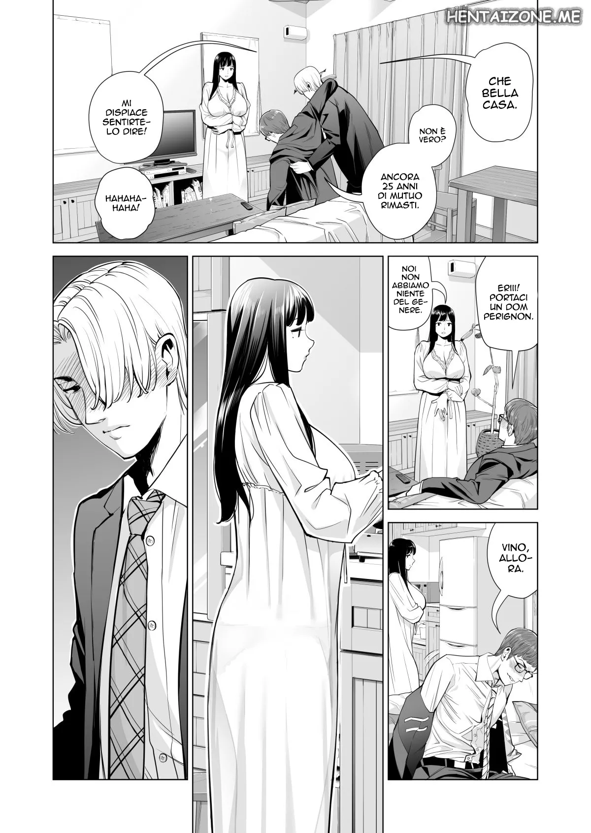 [HGT Lab (Tsusauto)] Tsukiyo no Midare Zake (Zenpen) Moonlit Intoxication | Mia moglie casalinga scopata da un mio collega mentre sono ubriaco [Italian] изображение № 14