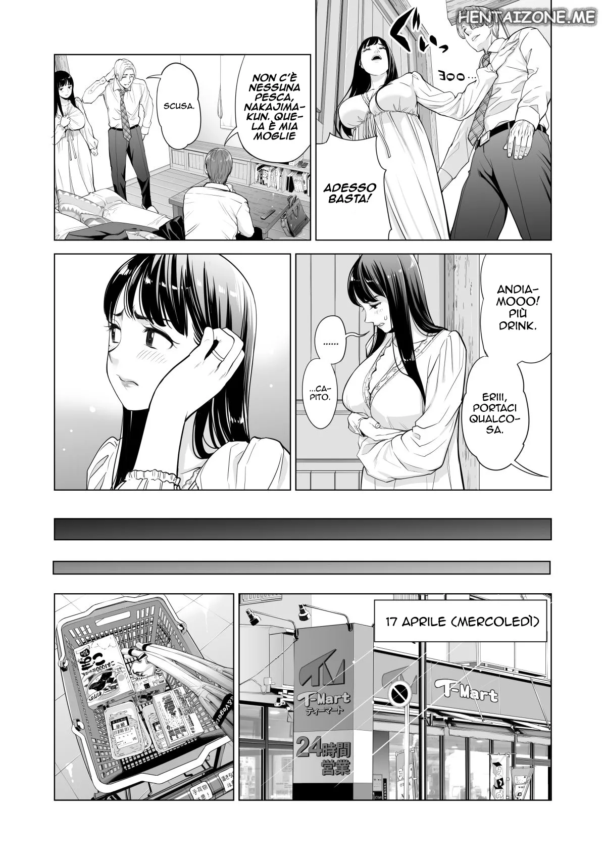 [HGT Lab (Tsusauto)] Tsukiyo no Midare Zake (Zenpen) Moonlit Intoxication | Mia moglie casalinga scopata da un mio collega mentre sono ubriaco [Italian] изображение № 19