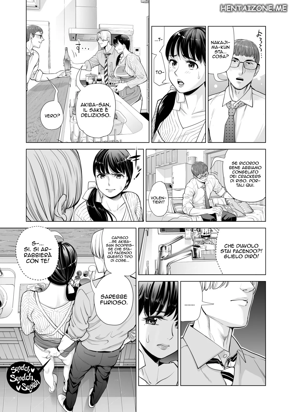 [HGT Lab (Tsusauto)] Tsukiyo no Midare Zake (Zenpen) Moonlit Intoxication | Mia moglie casalinga scopata da un mio collega mentre sono ubriaco [Italian] изображение № 27