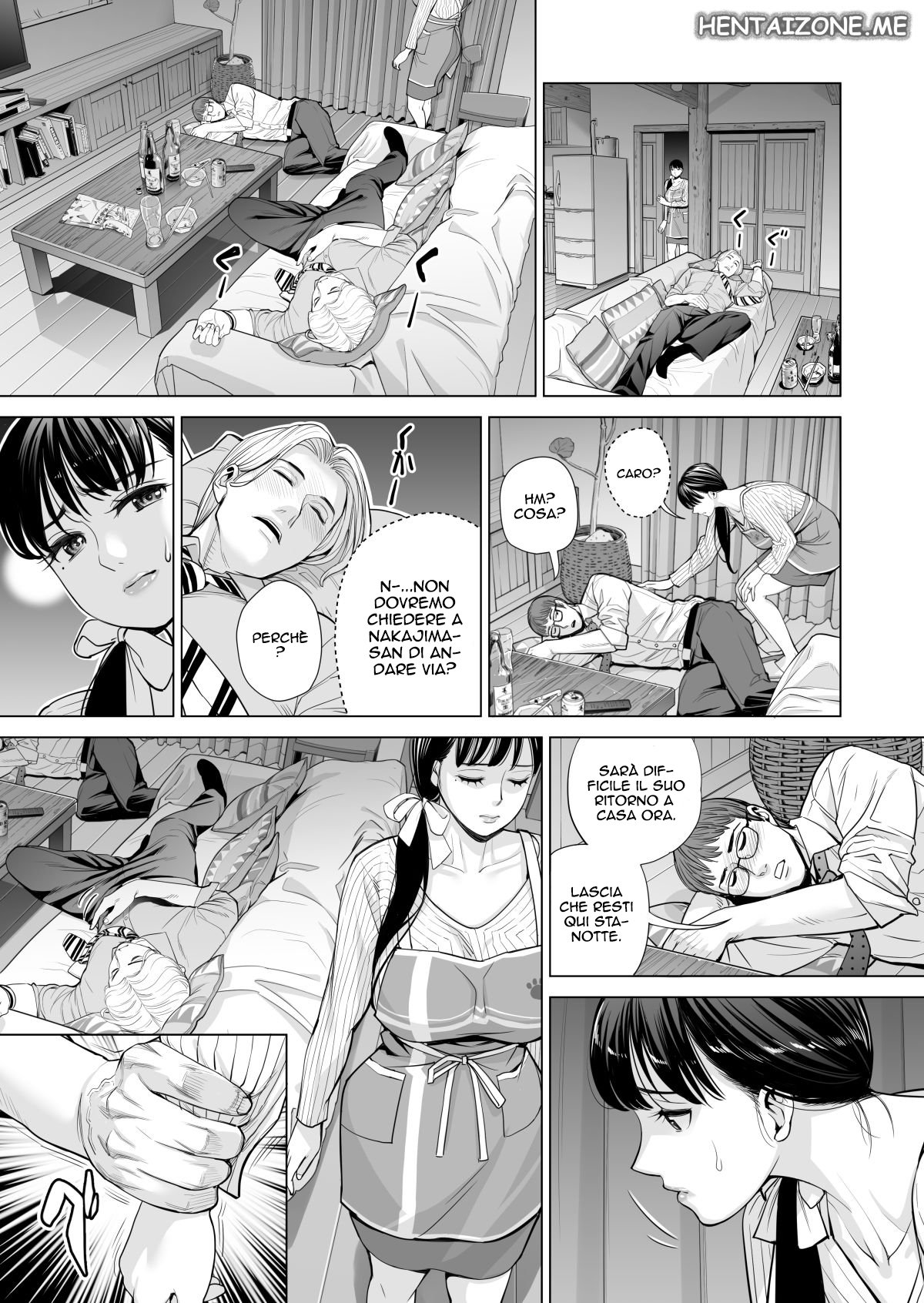 [HGT Lab (Tsusauto)] Tsukiyo no Midare Zake (Zenpen) Moonlit Intoxication | Mia moglie casalinga scopata da un mio collega mentre sono ubriaco [Italian] изображение № 38