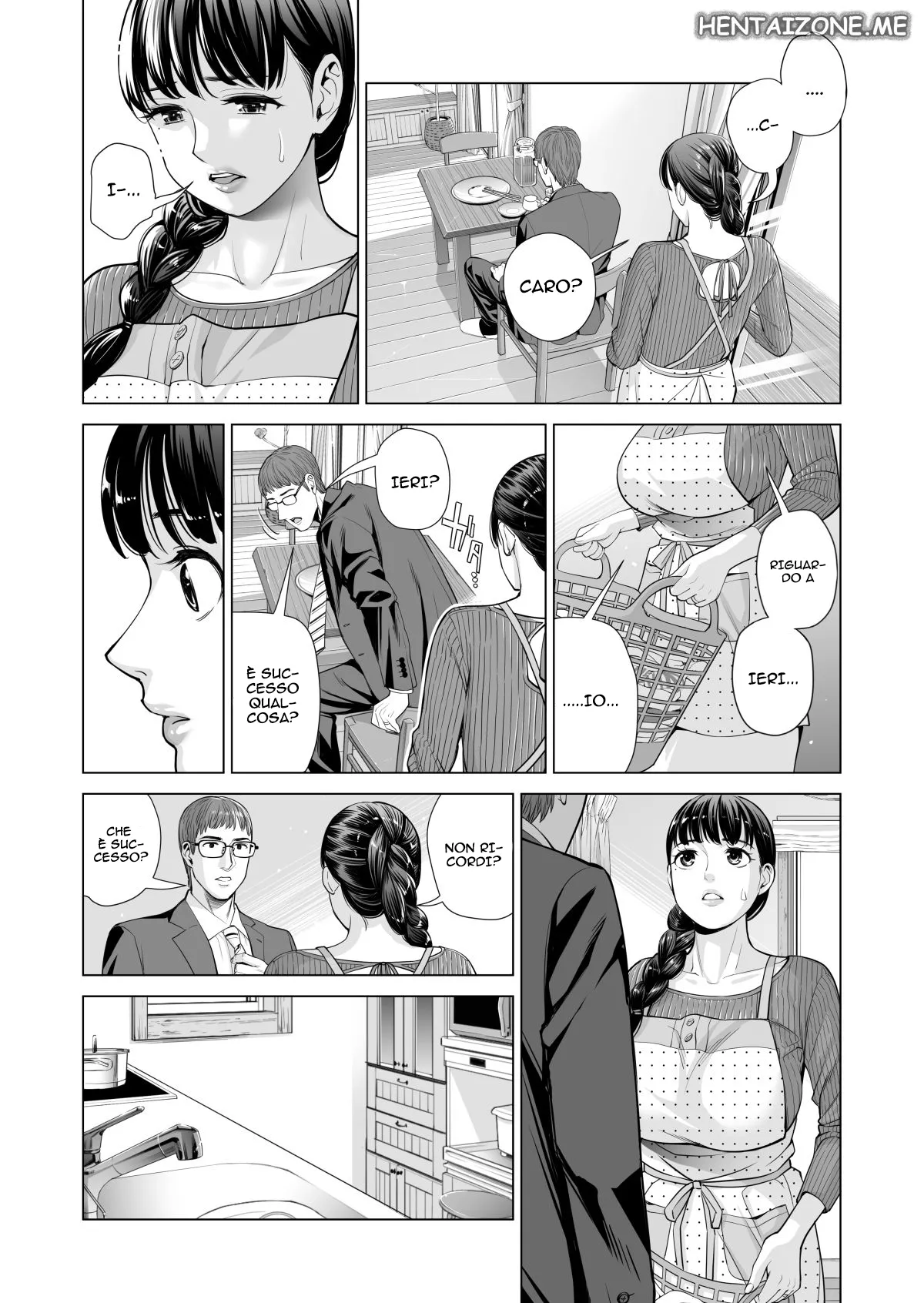 [HGT Lab (Tsusauto)] Tsukiyo no Midare Zake (Zenpen) Moonlit Intoxication | Mia moglie casalinga scopata da un mio collega mentre sono ubriaco [Italian] изображение № 67