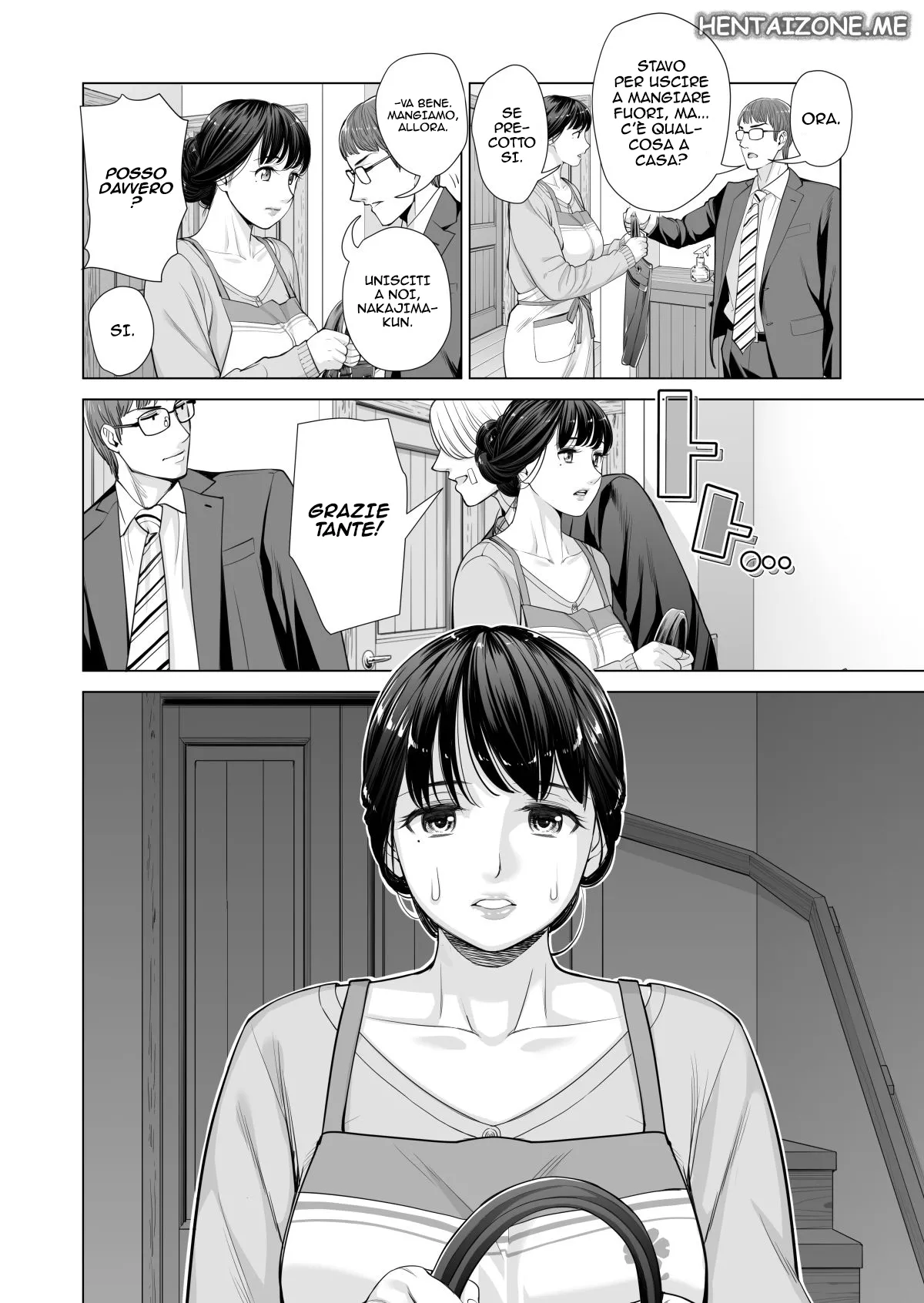 [HGT Lab (Tsusauto)] Tsukiyo no Midare Zake (Zenpen) Moonlit Intoxication | Mia moglie casalinga scopata da un mio collega mentre sono ubriaco [Italian] изображение № 89