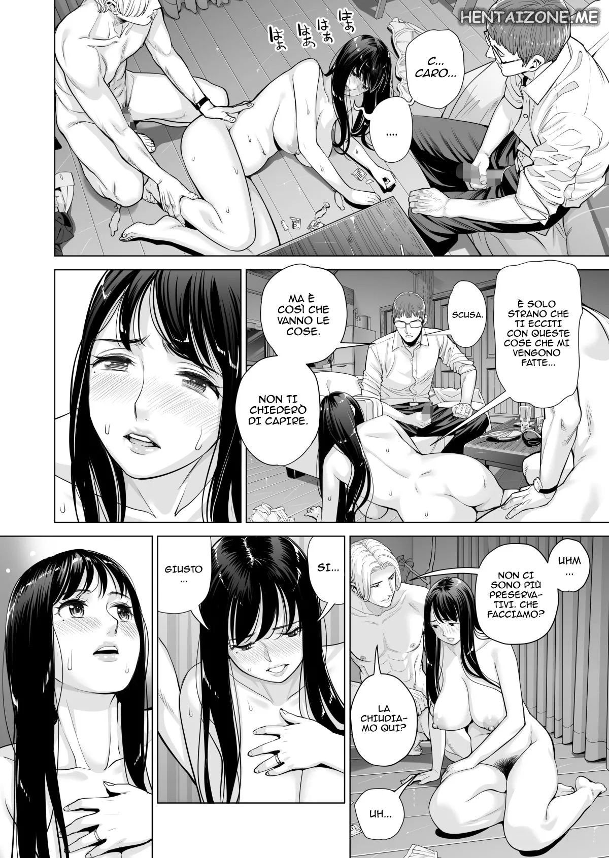 [HGT Lab (Tsusauto)] Tsukiyo no Midare Zake (Zenpen) Moonlit Intoxication | Mia moglie casalinga scopata da un mio collega mentre sono ubriaco [Italian] изображение № 112