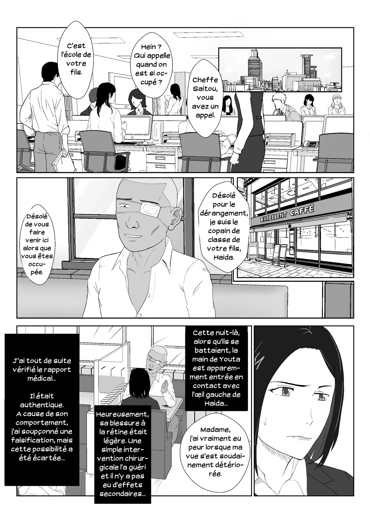 [Kiyama Haru] BariCare Kaa-san ga DQN ni Netorareta Vol.1 | Ma mère, carrièriste, a été victime d'un délinquant 01 [French] [Serviteur] изображение № 8