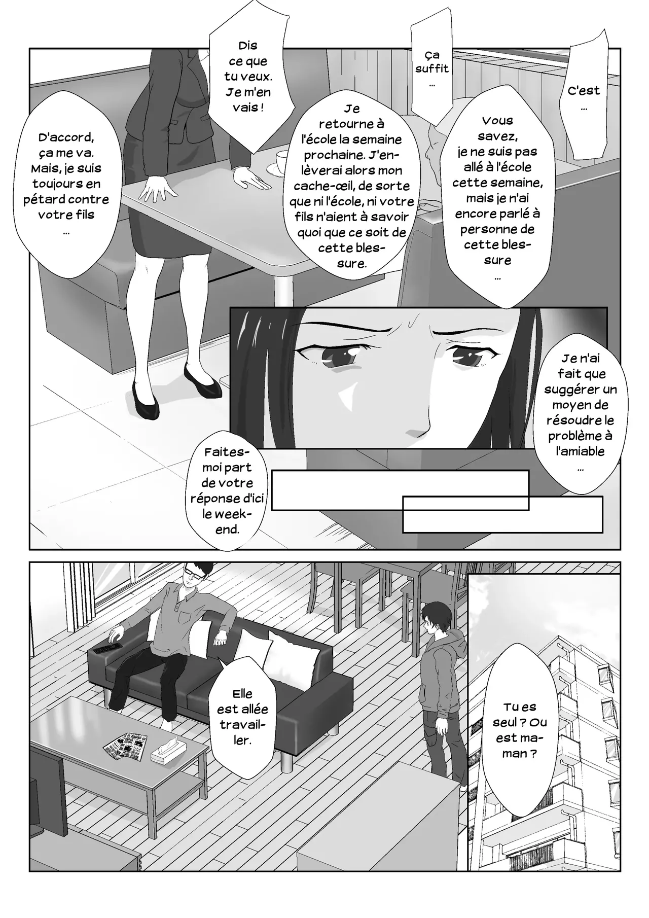 [Kiyama Haru] BariCare Kaa-san ga DQN ni Netorareta Vol.1 | Ma mère, carrièriste, a été victime d'un délinquant 01 [French] [Serviteur] изображение № 11