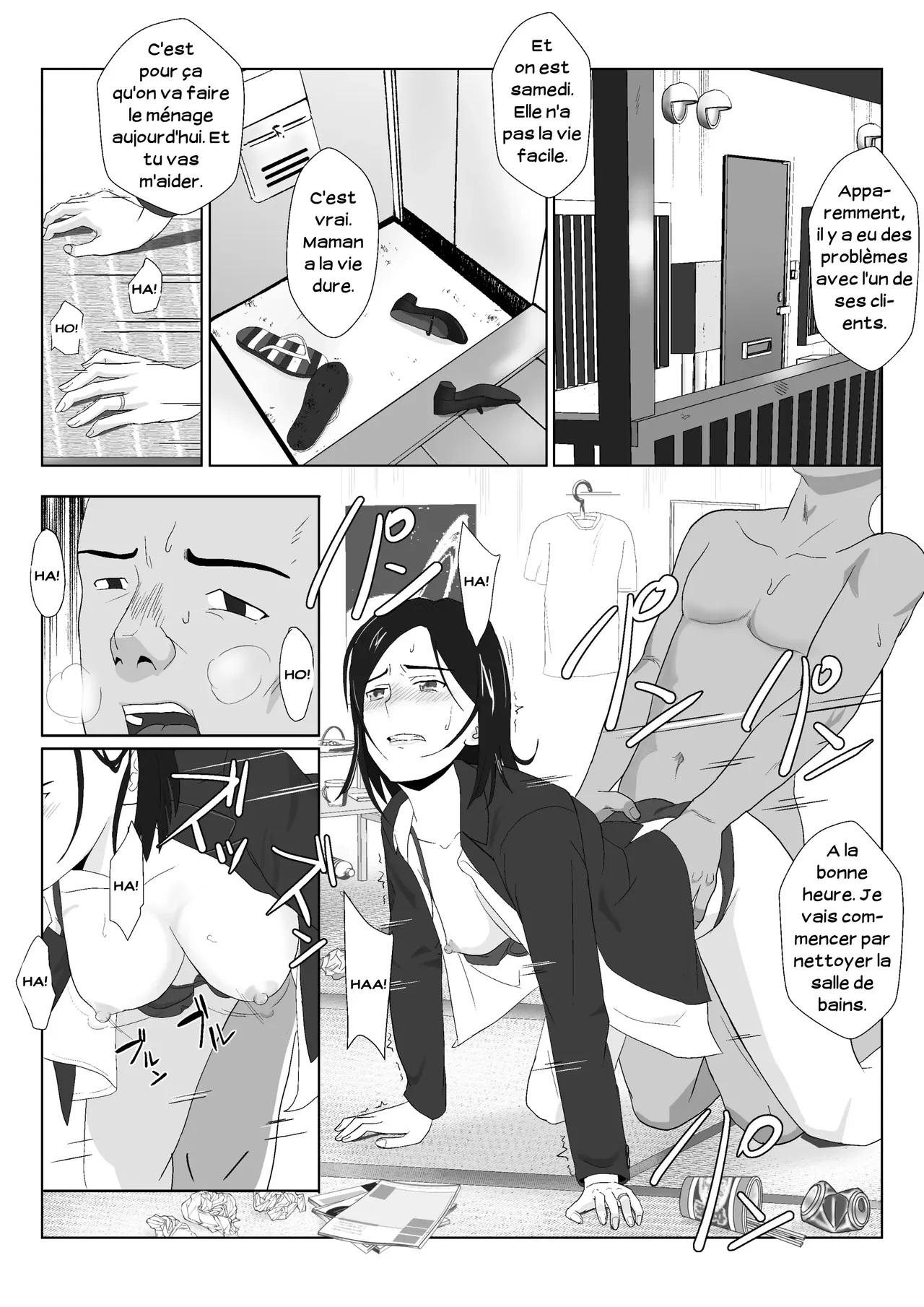 [Kiyama Haru] BariCare Kaa-san ga DQN ni Netorareta Vol.1 | Ma mère, carrièriste, a été victime d'un délinquant 01 [French] [Serviteur] изображение № 12