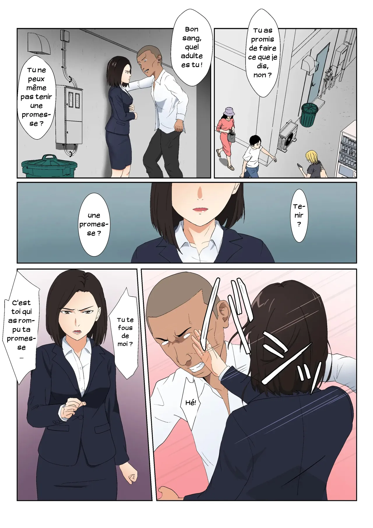 [Kiyama Haru] BariCare Kaa-san ga DQN ni Netorareta Vol.2 | Ma mère, carrièriste, a été victime d'un délinquant 02 [French] [Serviteur] [Colorized] image number 7