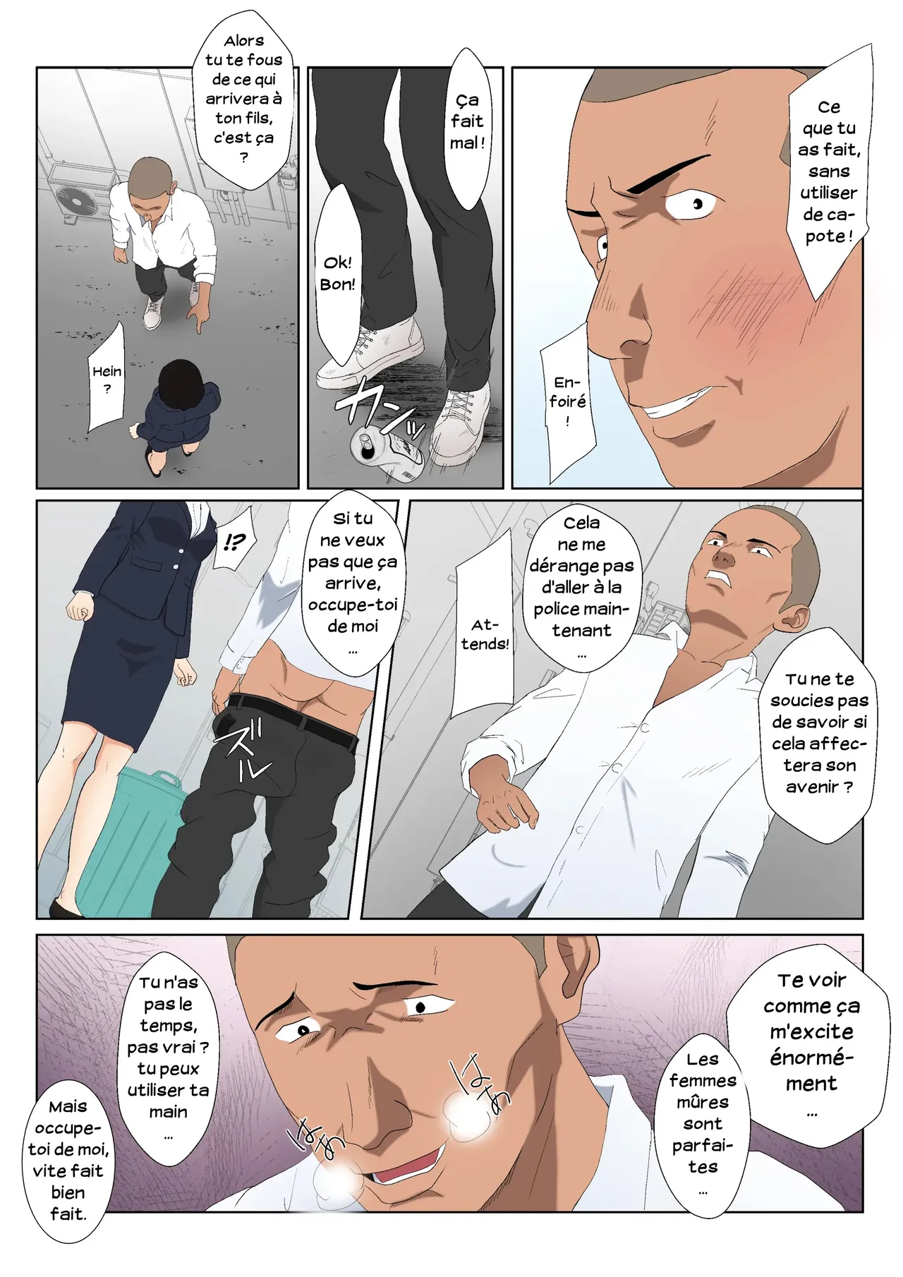 [Kiyama Haru] BariCare Kaa-san ga DQN ni Netorareta Vol.2 | Ma mère, carrièriste, a été victime d'un délinquant 02 [French] [Serviteur] [Colorized] image number 8