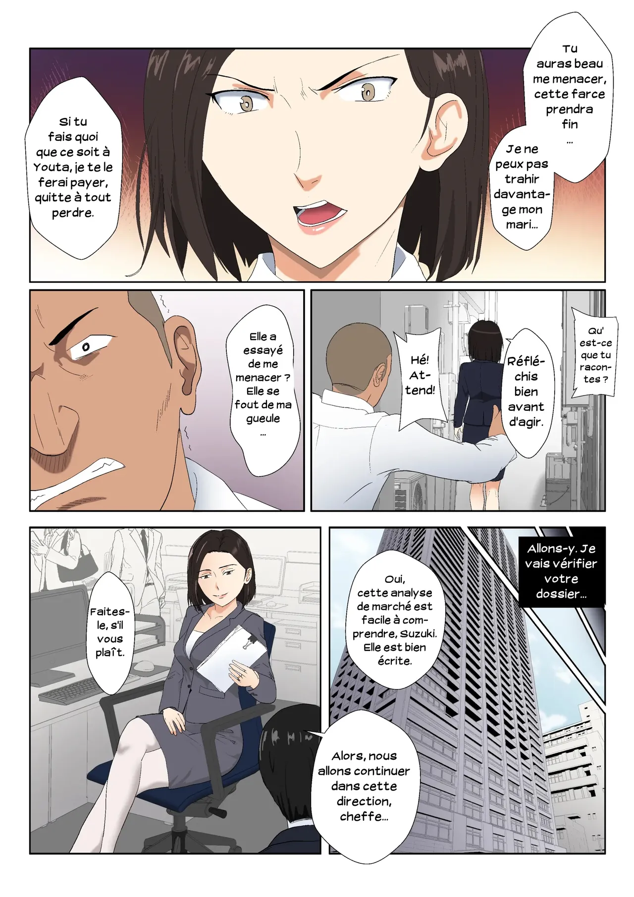 [Kiyama Haru] BariCare Kaa-san ga DQN ni Netorareta Vol.2 | Ma mère, carrièriste, a été victime d'un délinquant 02 [French] [Serviteur] [Colorized] image number 19