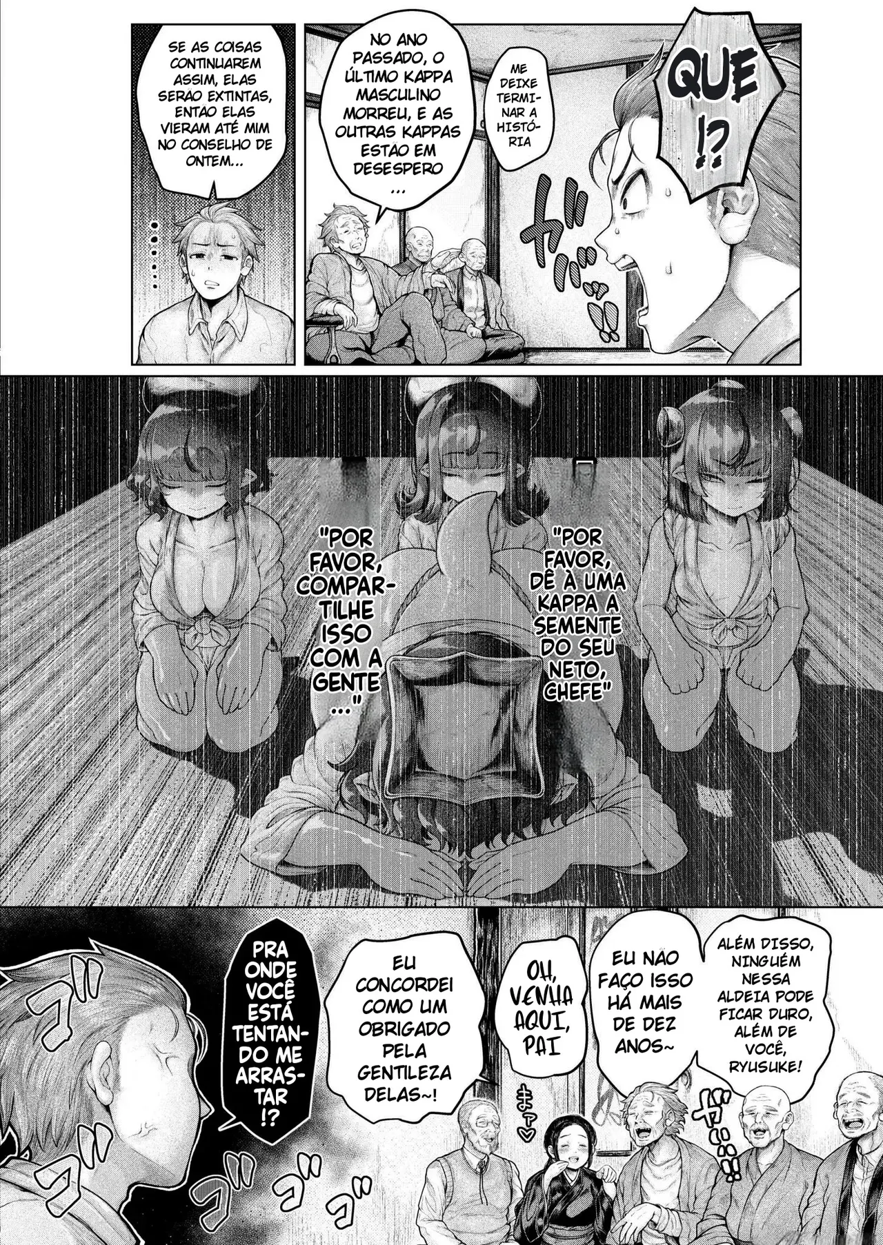 [Ujihara Shitone] Shin - Kappa Mura | Soaking - Kappa Village (COMIC Kaien VOL.17) [Portuguese-BR] [Bocchi Tradução] [Digital] Bildnummer 6