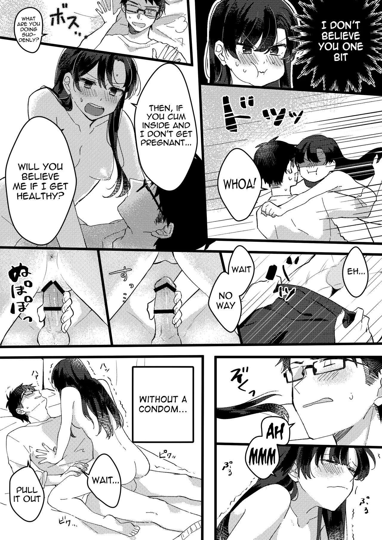 [Seijin] Kanojo ni Gomu Shinakuteiiyo to Iwareta | She told me it's okay not to use a condom [English] [meganekun_tl] [Digital] imagen número 6