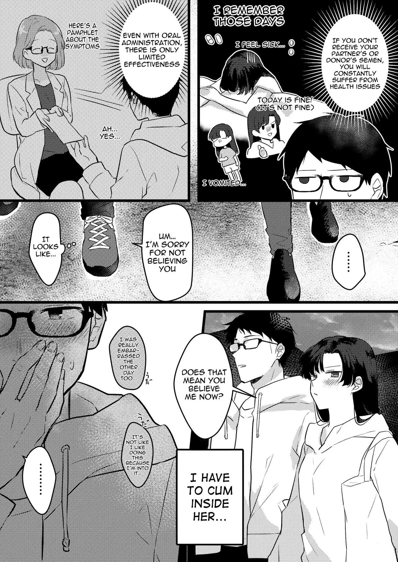 [Seijin] Kanojo ni Gomu Shinakuteiiyo to Iwareta | She told me it's okay not to use a condom [English] [meganekun_tl] [Digital] imagen número 12